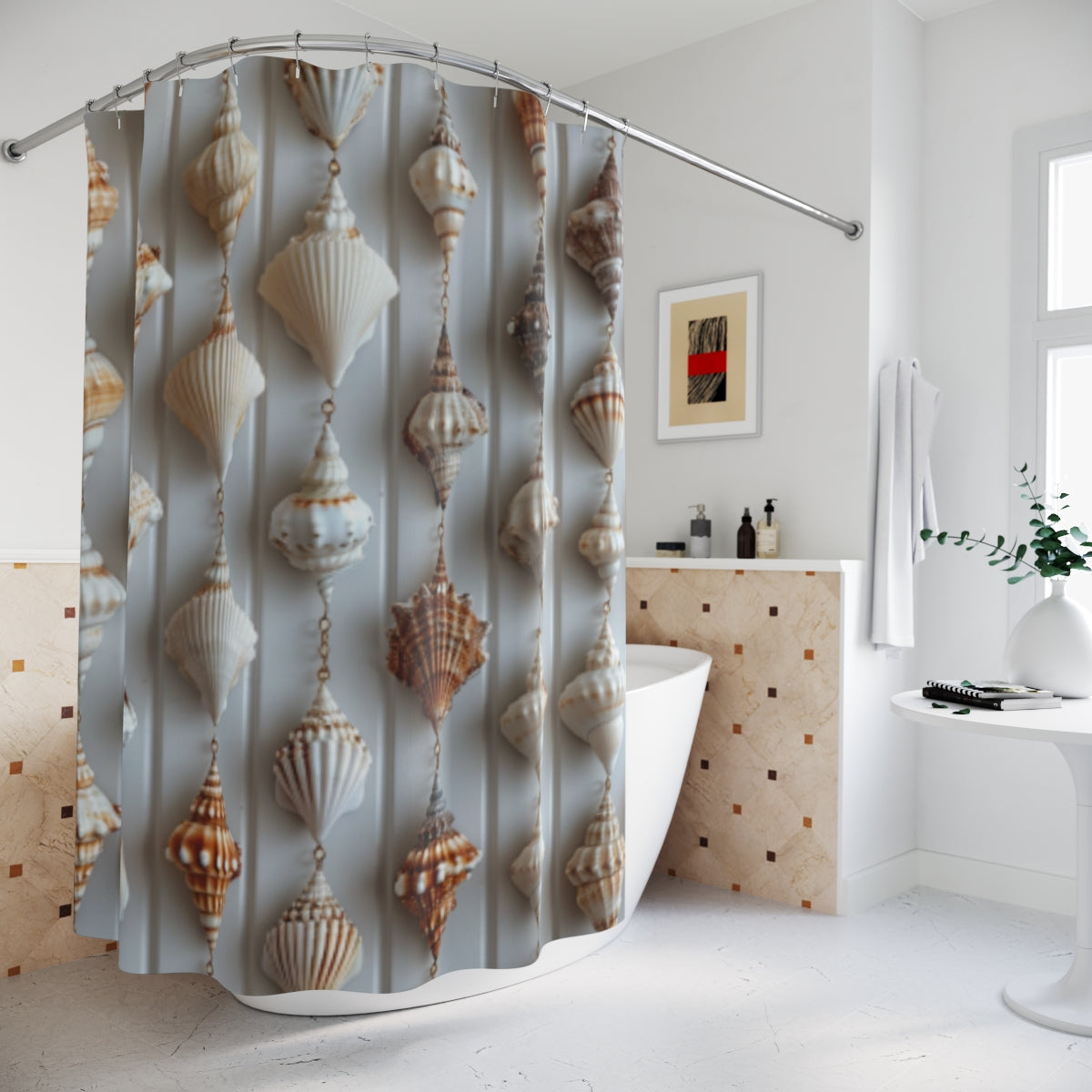 Artisanal Splash -Elevate Your Shower Experience with Inspired Artistry Shower Curtains