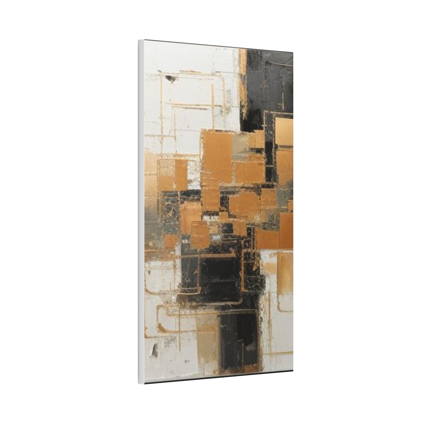 Gold and Black Elegance: A Symphony of Sophistication Canvas Print