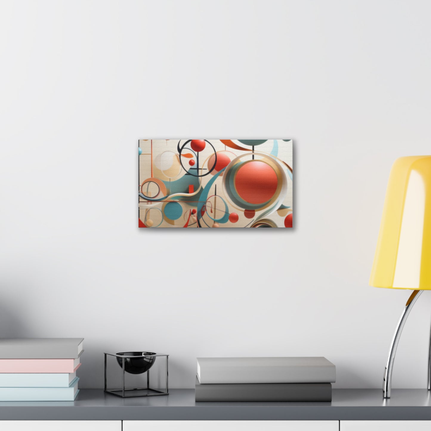 Harmony in Cyan and Peach- Graphic Print