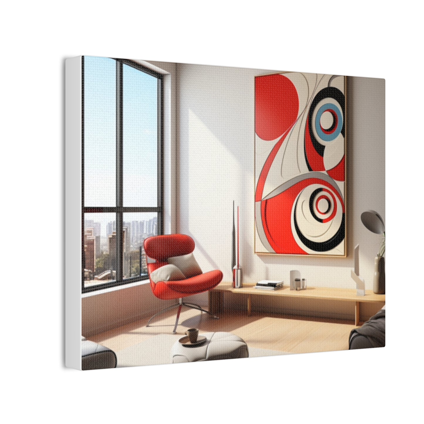 Crimson Elegance: A Symphony of Sophistication Canvas Print