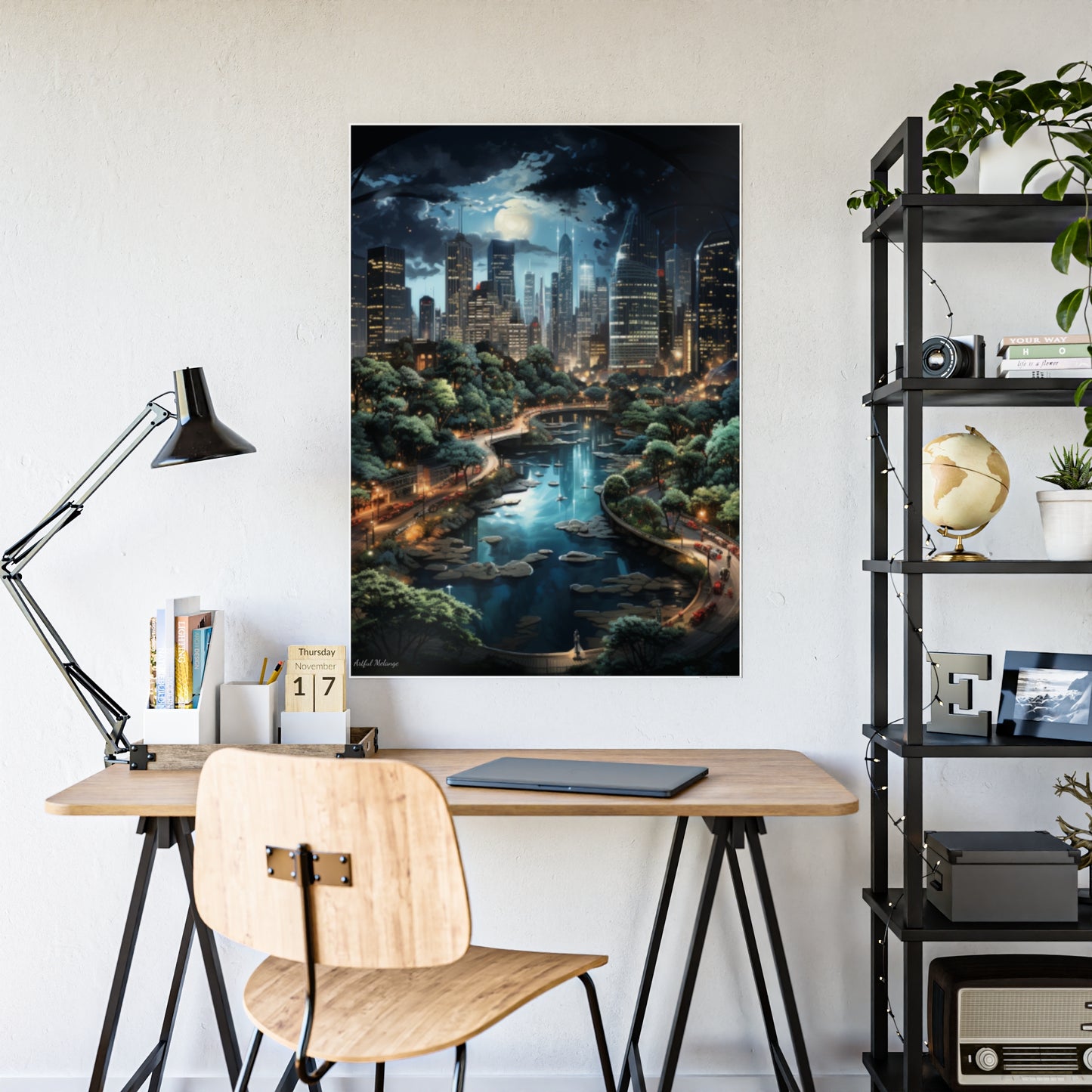 Skyline Vista: Hyper-Realistic 3D Cityscape Posters