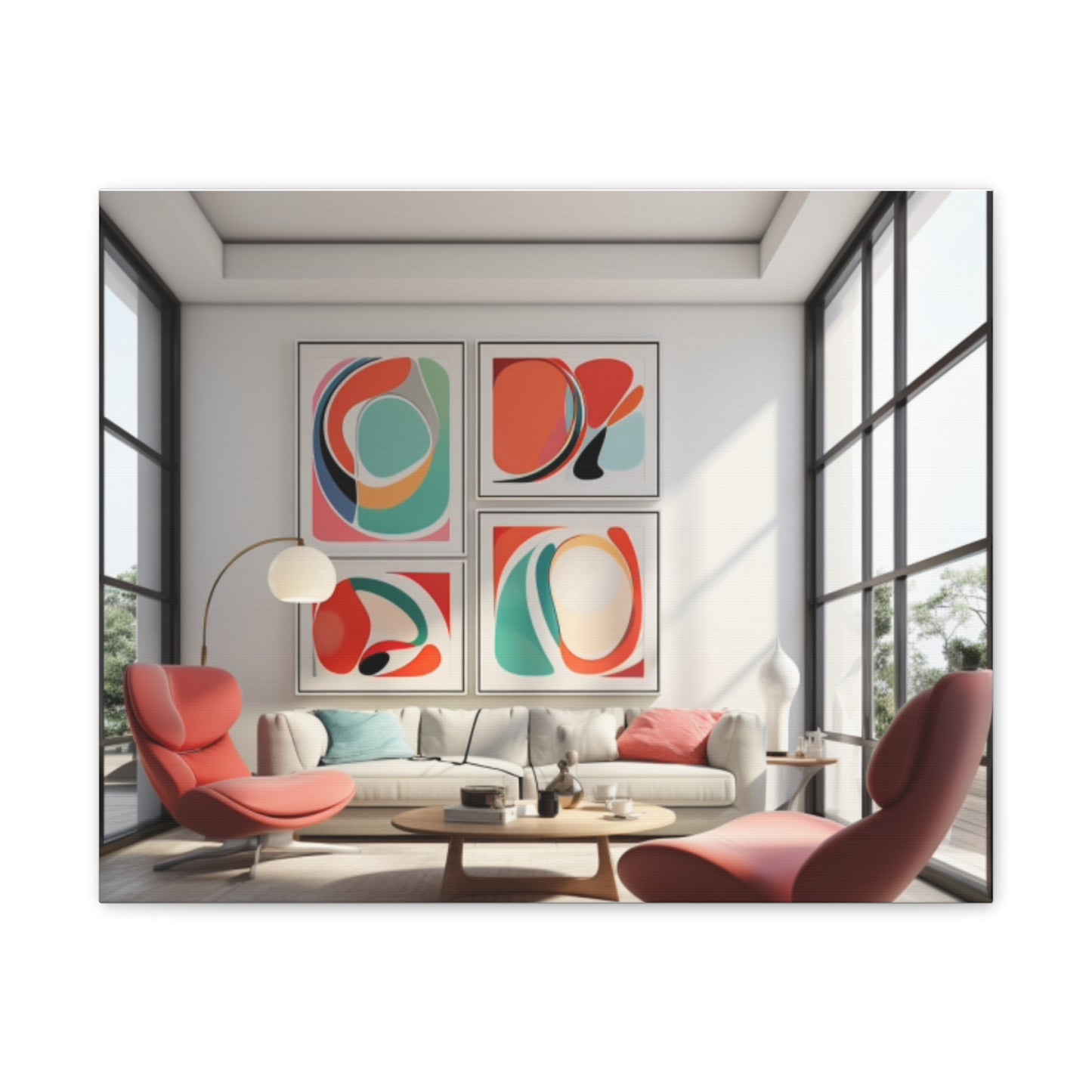 Timeless Elegance: Refined Pink Hues Canvas Print for Sophisticated Living Spaces