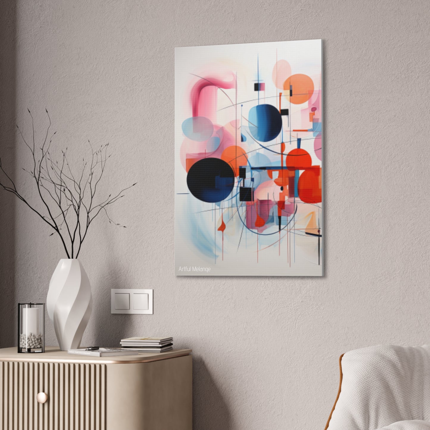 Primary Elegance: A Symphony of Sophistication Canvas Print