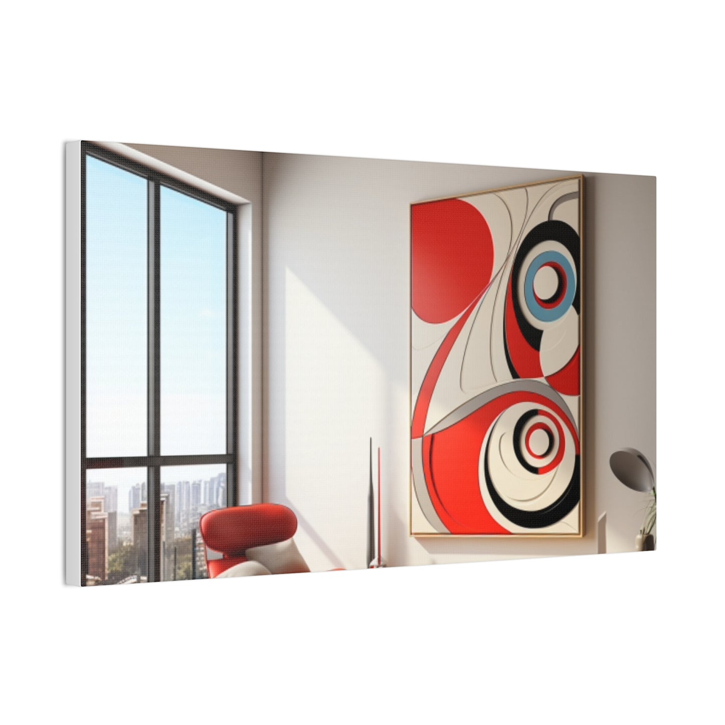 Crimson Elegance: A Symphony of Sophistication Canvas Print