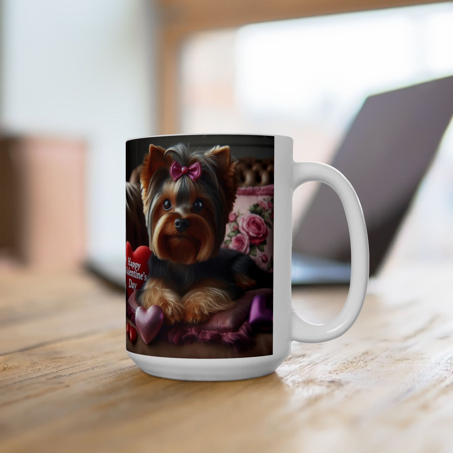 Love Paws- Yorkshire Terrier Valentine's Day Mug 15oz