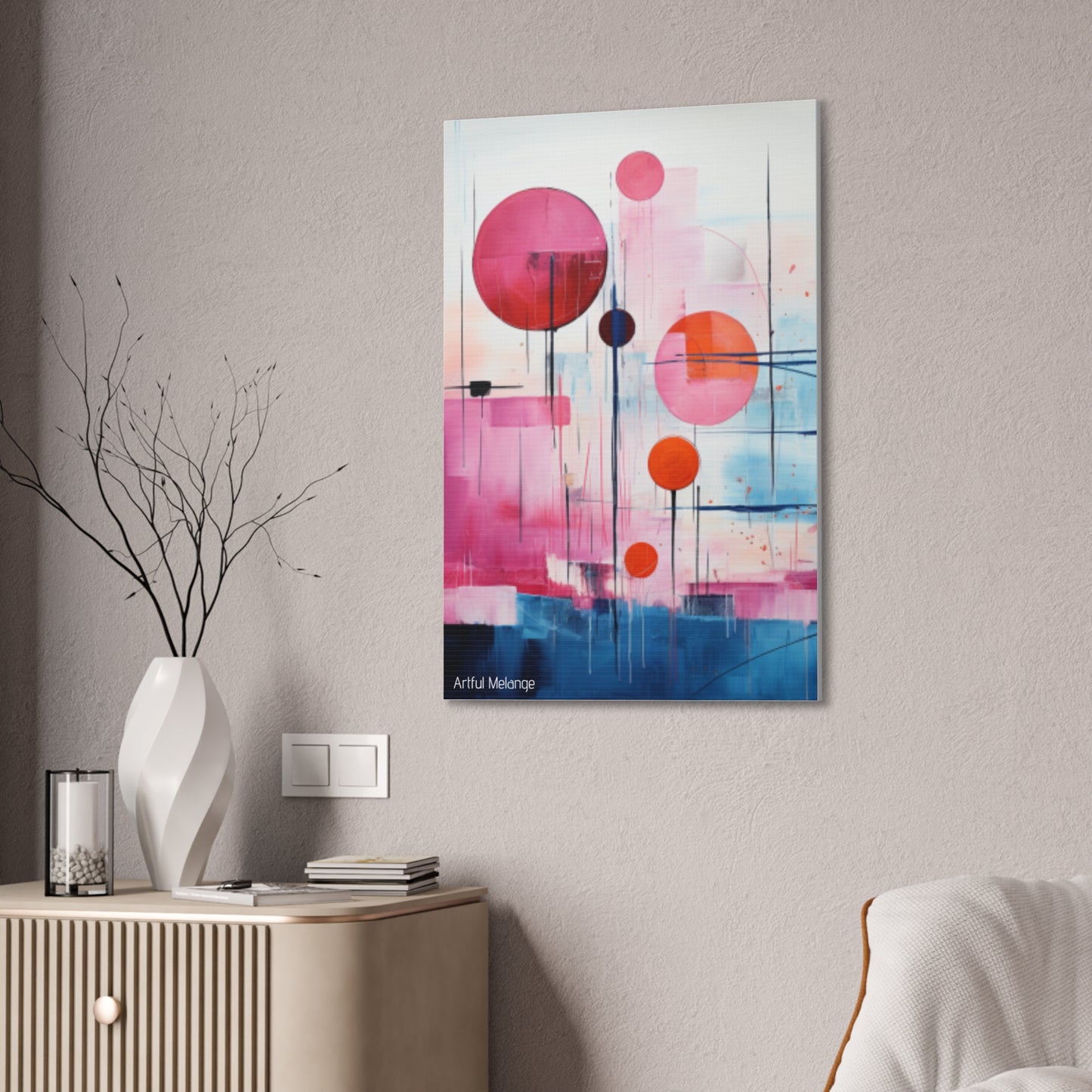 Primary Elegance: A Symphony of Sophistication Canvas Print