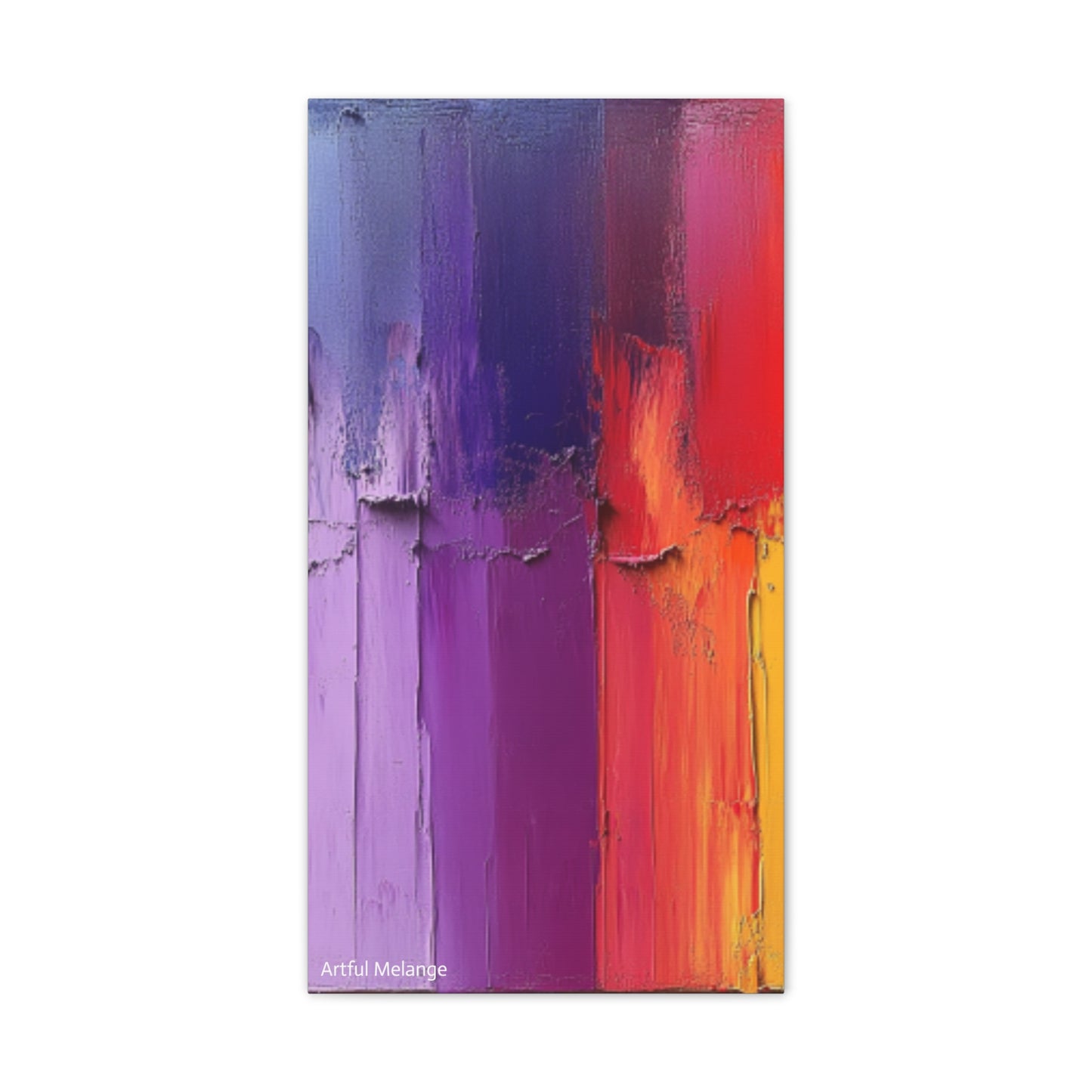 Acrylic Abstract Canvas Print - Homage to the Divine Nine/Red White Purple and Gold 4