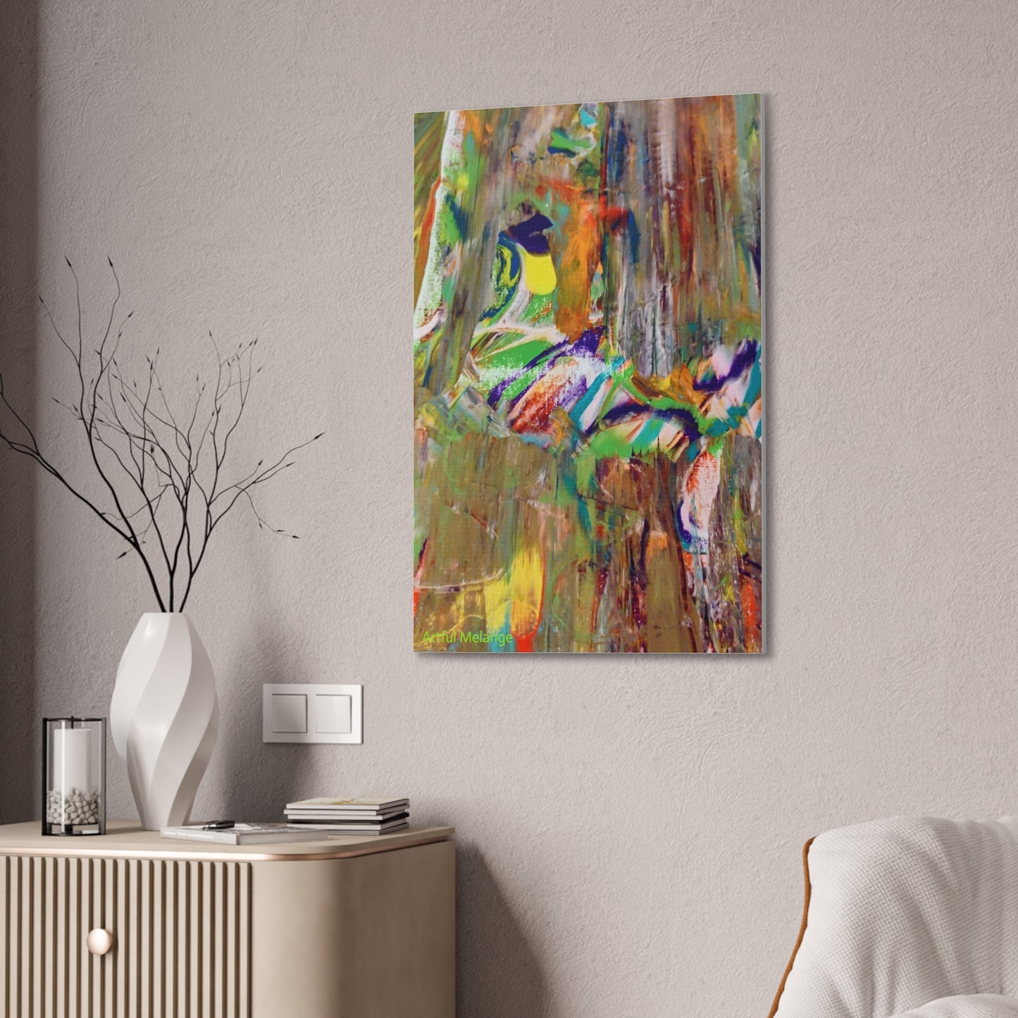 Acrylic Abstract Canvas Print - Richly Textured Artistry