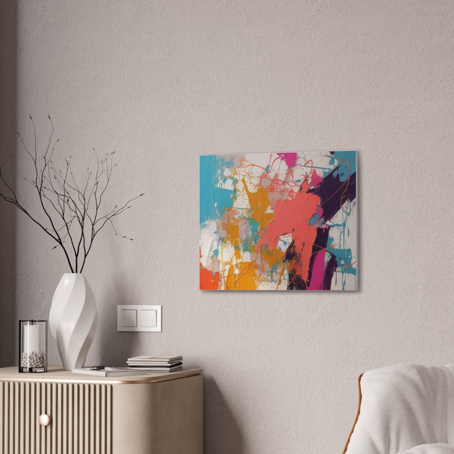 Primary Elegance: A Symphony of Sophistication Canvas Print