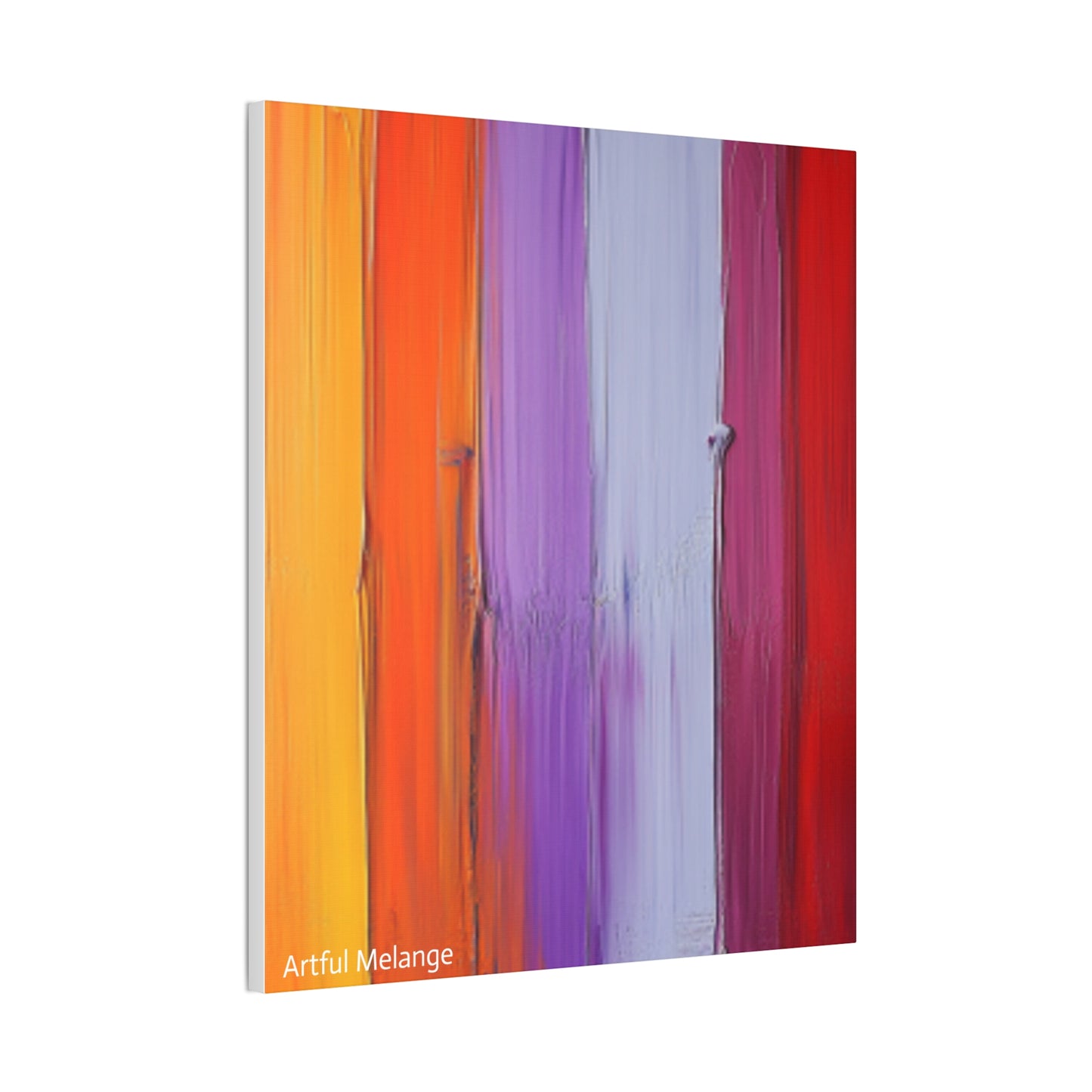 Acrylic Abstract Canvas Print - Homage to the Divine Nine/Red White Purple and Gold 5