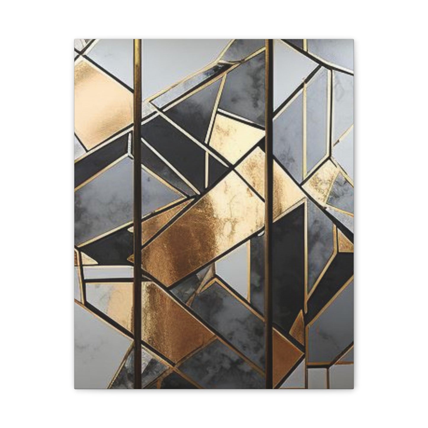 Gold and Black Elegance: A Symphony of Sophistication Canvas Print