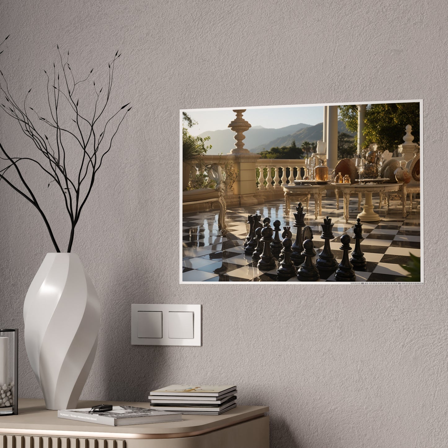 Grandmaster Majesty- Chess Set Poster Print Series