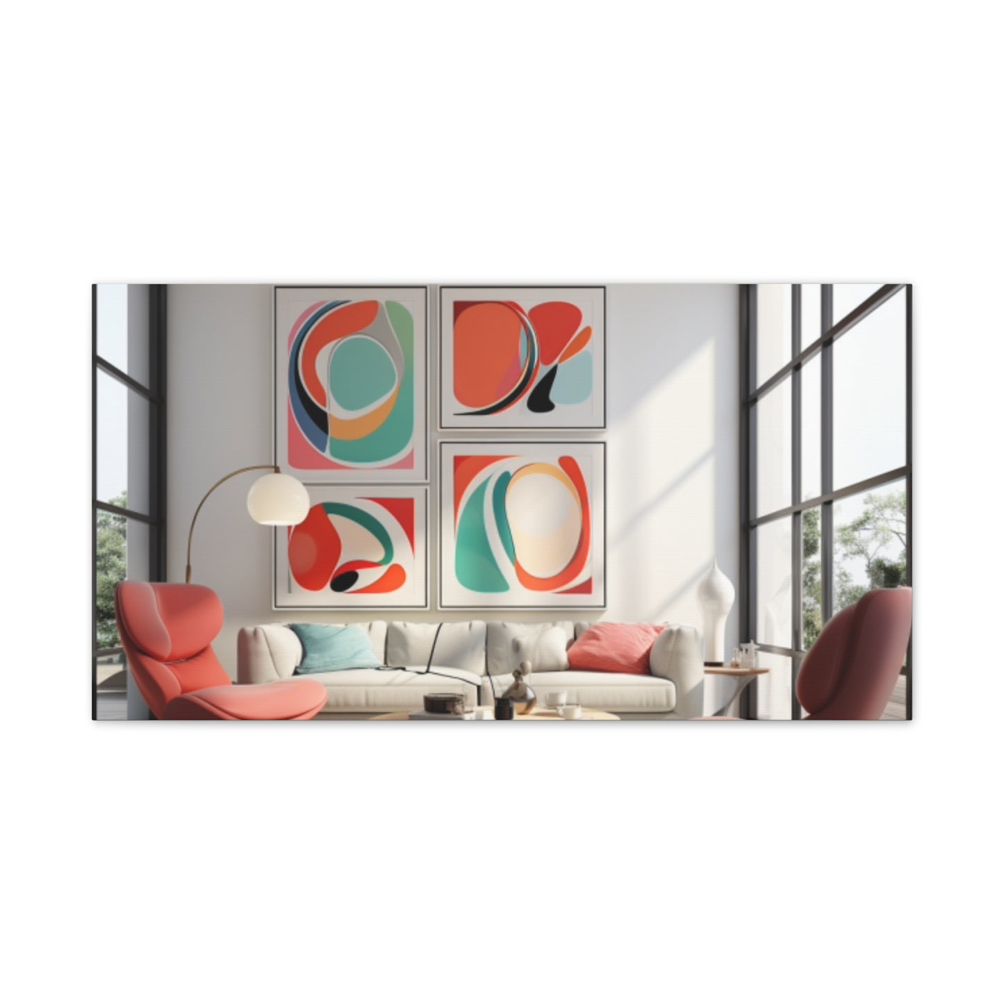 Timeless Elegance: Refined Pink Hues Canvas Print for Sophisticated Living Spaces