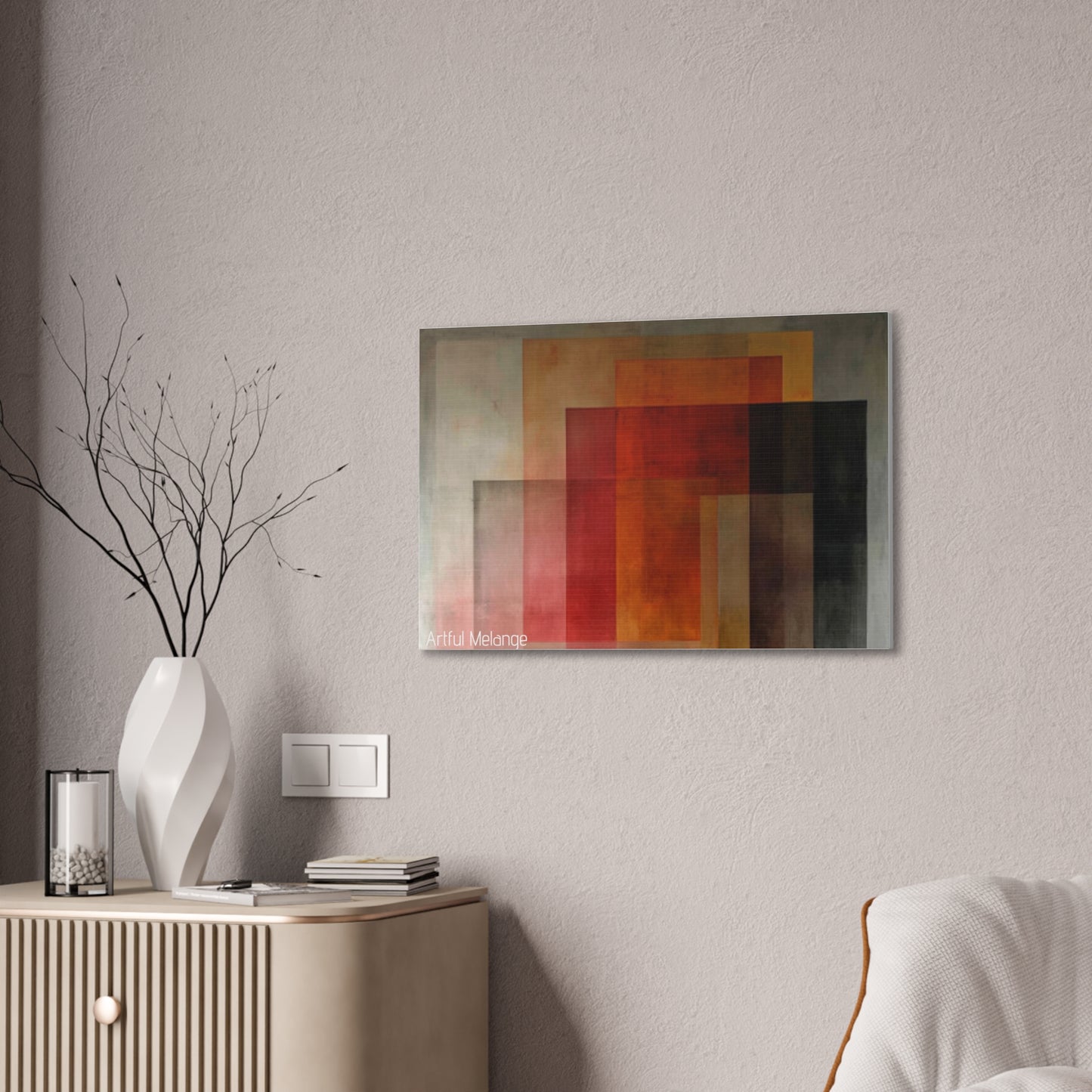 Primary Elegance: A Symphony of Sophistication Canvas Print