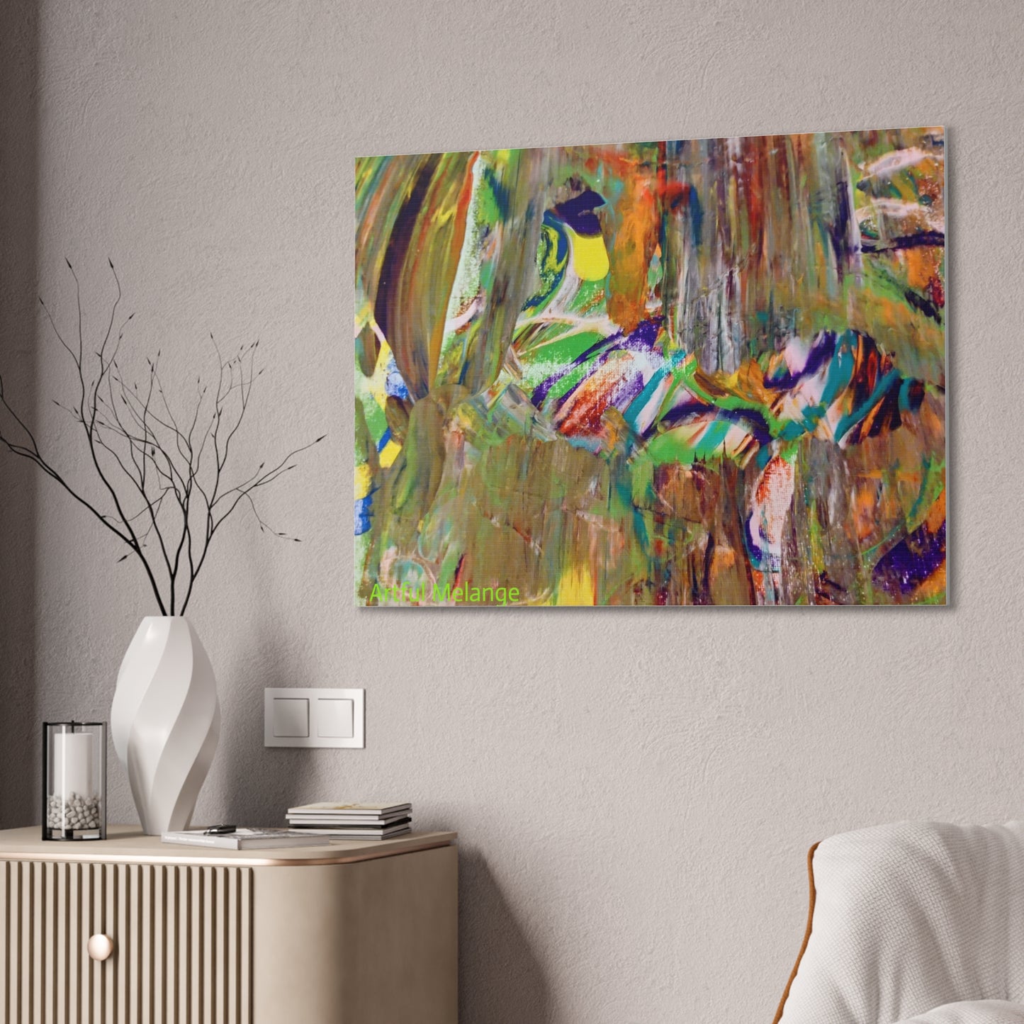 Acrylic Abstract Canvas Print - Richly Textured Artistry