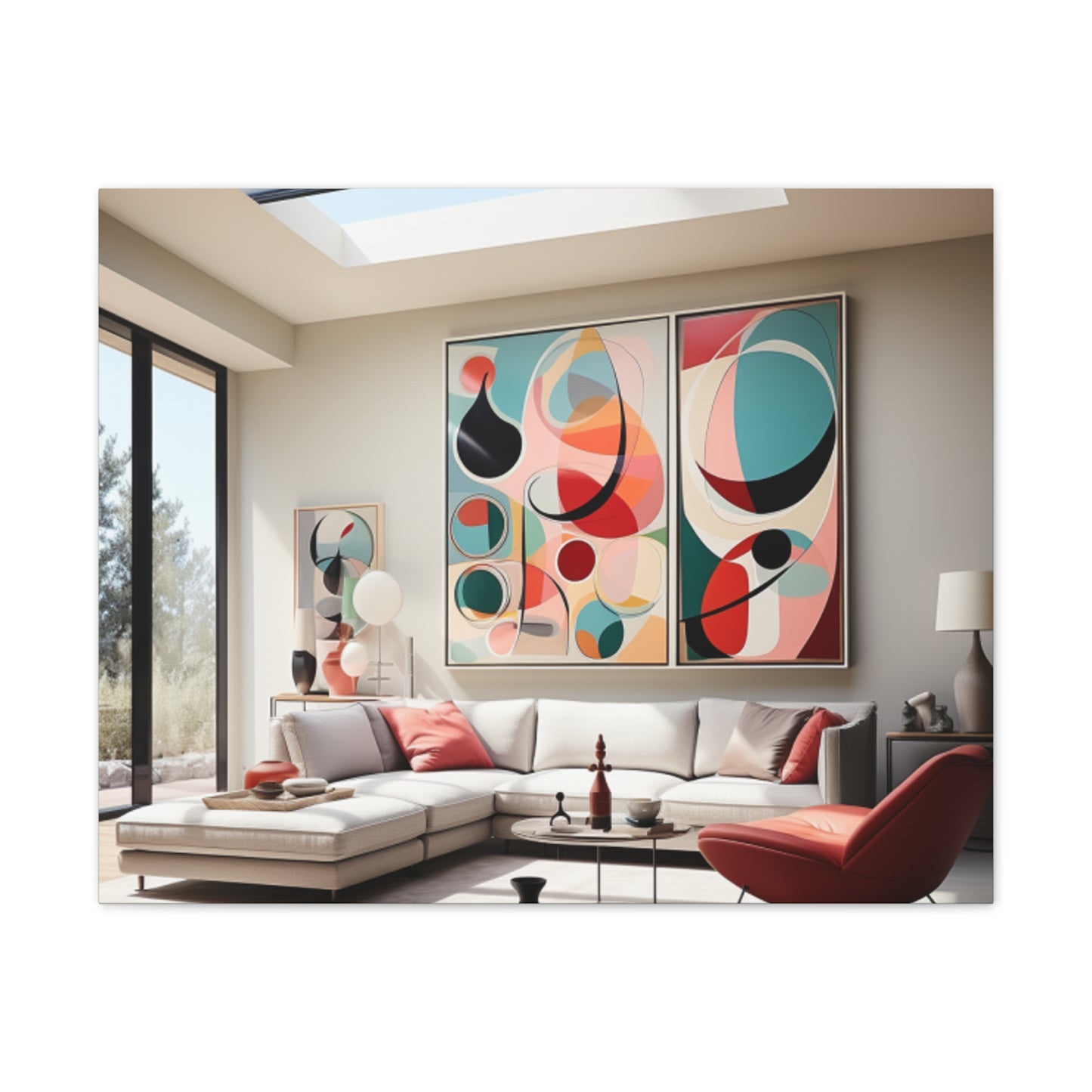 Timeless Elegance: Refined Pink Hues Canvas Print for Sophisticated Living Spaces