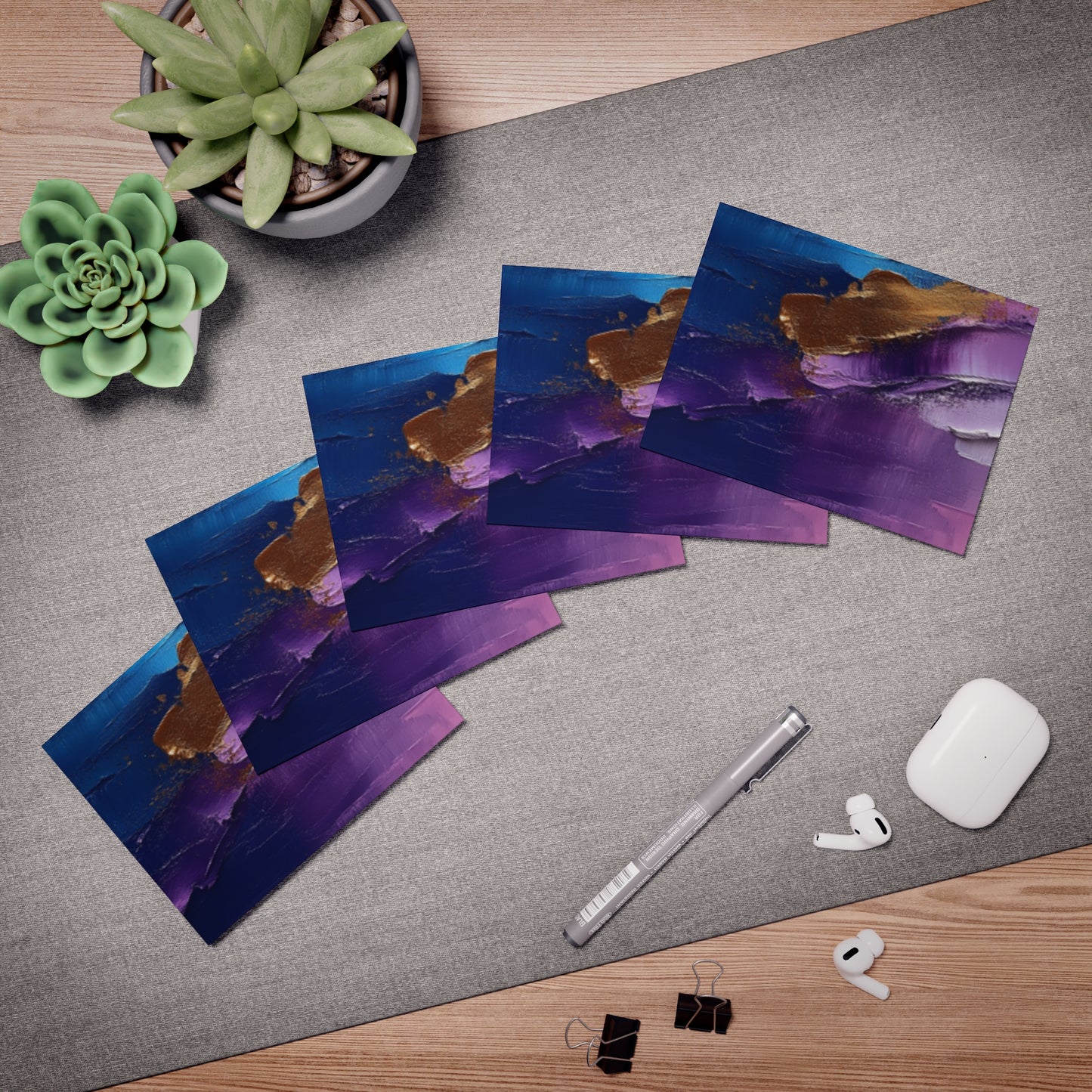 Elegance in Ink:  Abstract Art Note Card Set(5-Pack)