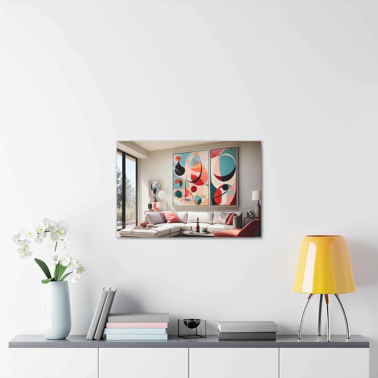 Timeless Elegance: Refined Pink Hues Canvas Print for Sophisticated Living Spaces