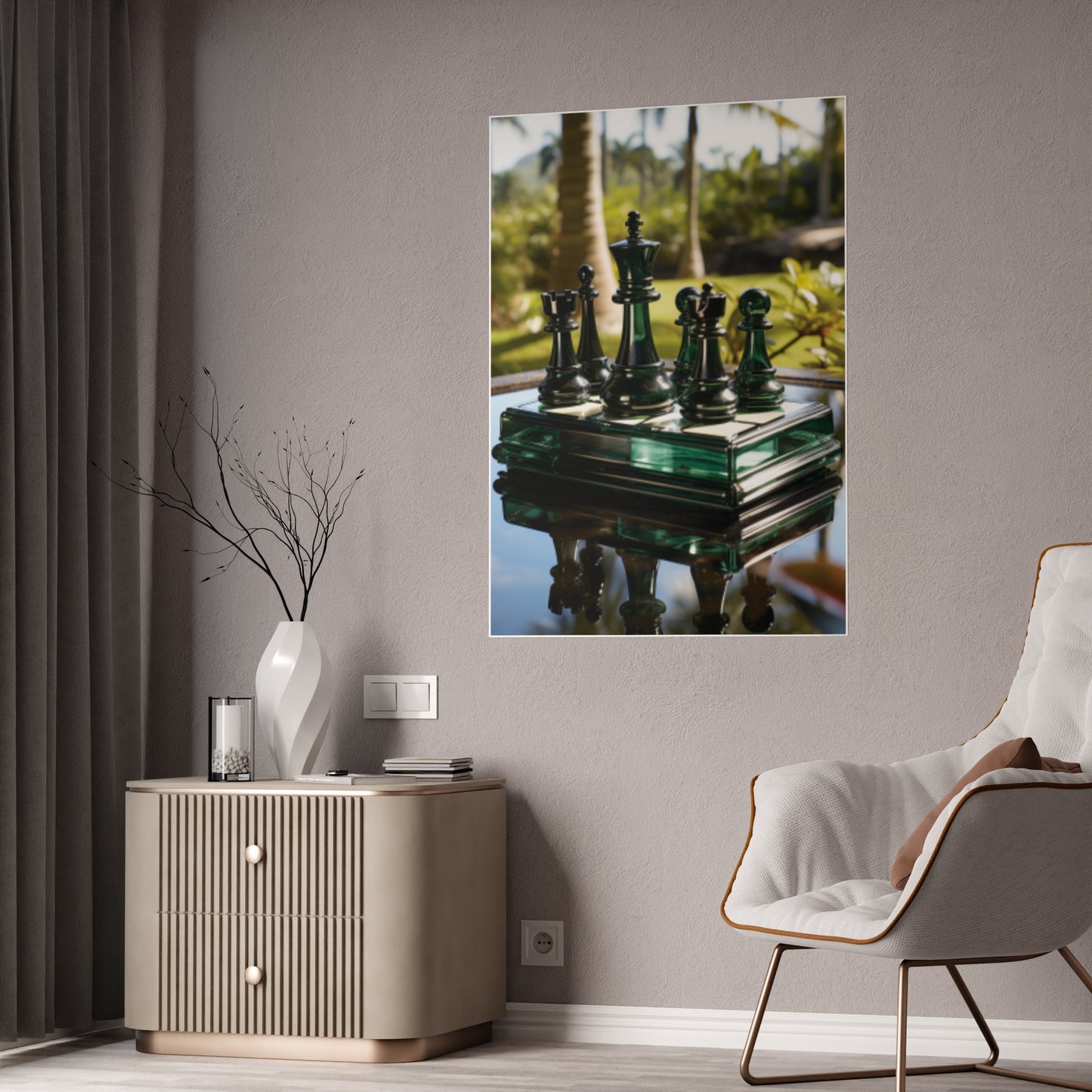 Grandmaster Majesty- Chess Set Poster Print Series