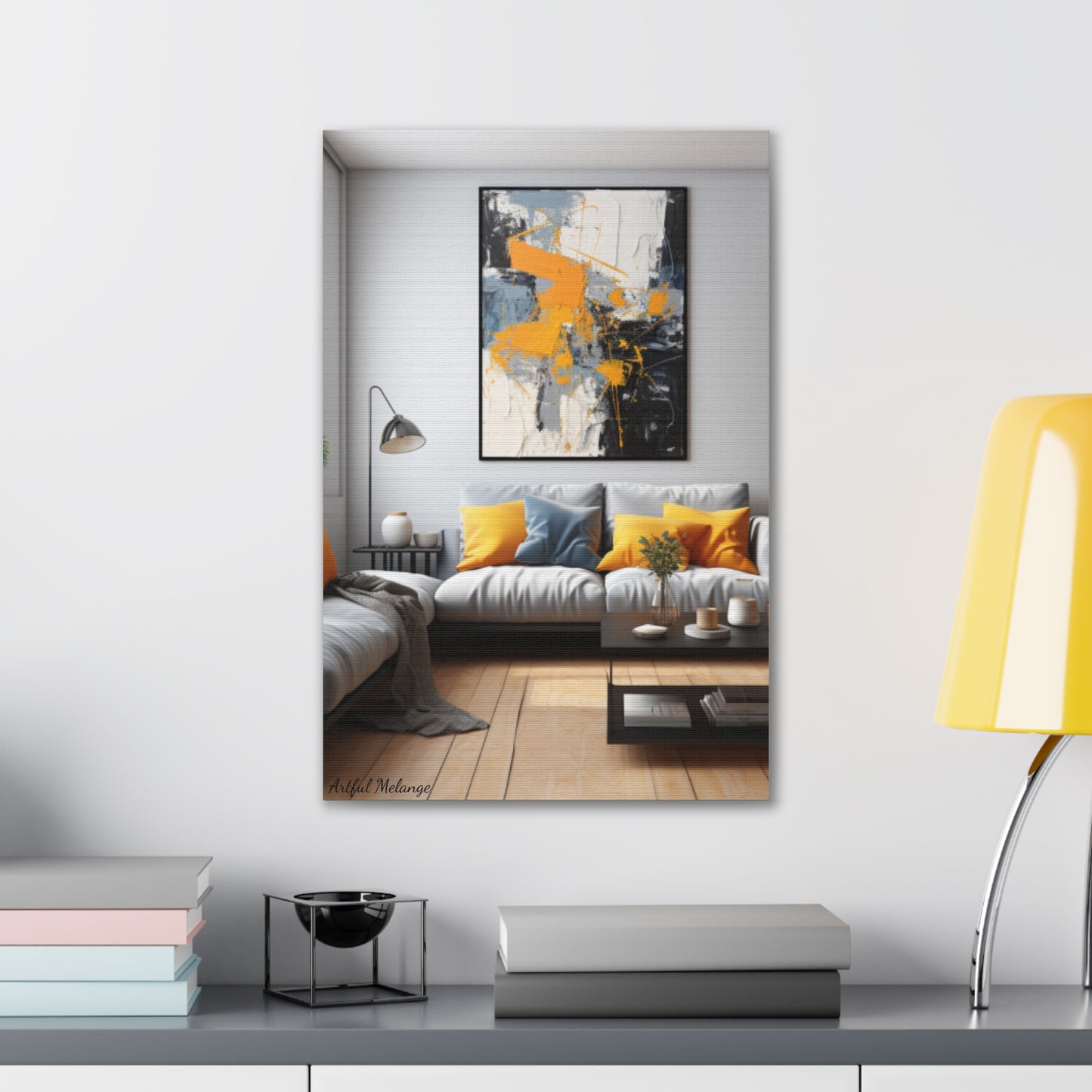 Timeless Elegance: Refined Yellow Hues Canvas Print for Sophisticated Living Spaces