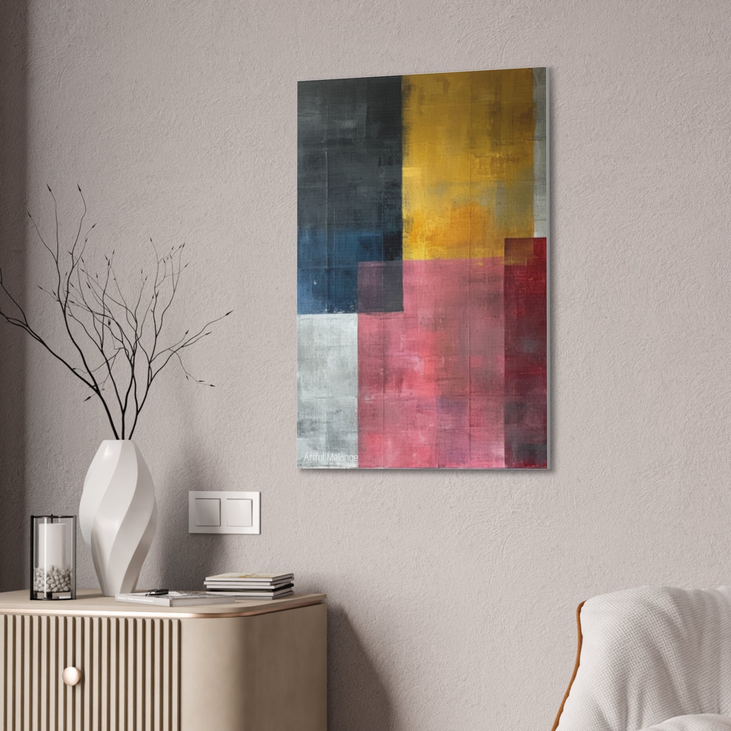 Primary Elegance: A Symphony of Sophistication Canvas Print