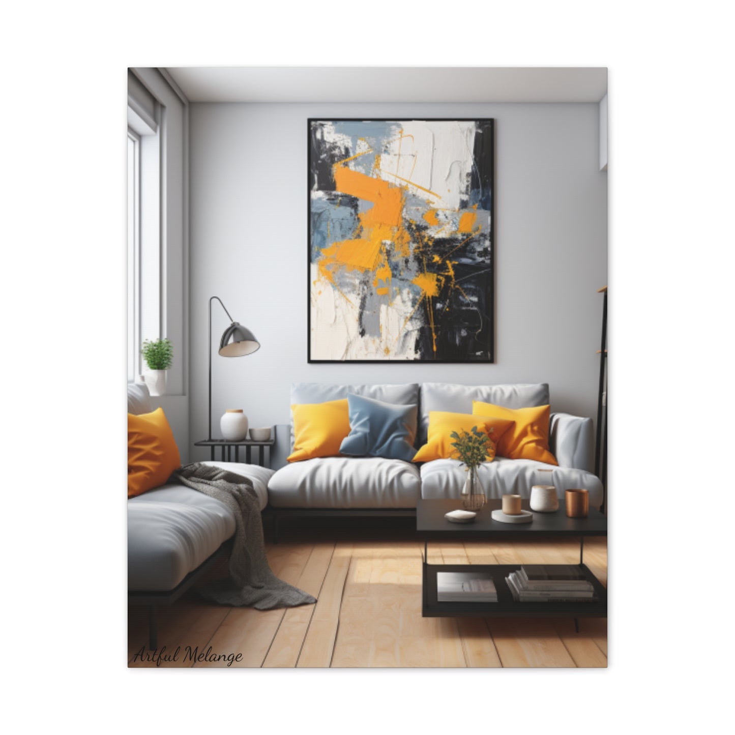 Timeless Elegance: Refined Yellow Hues Canvas Print for Sophisticated Living Spaces