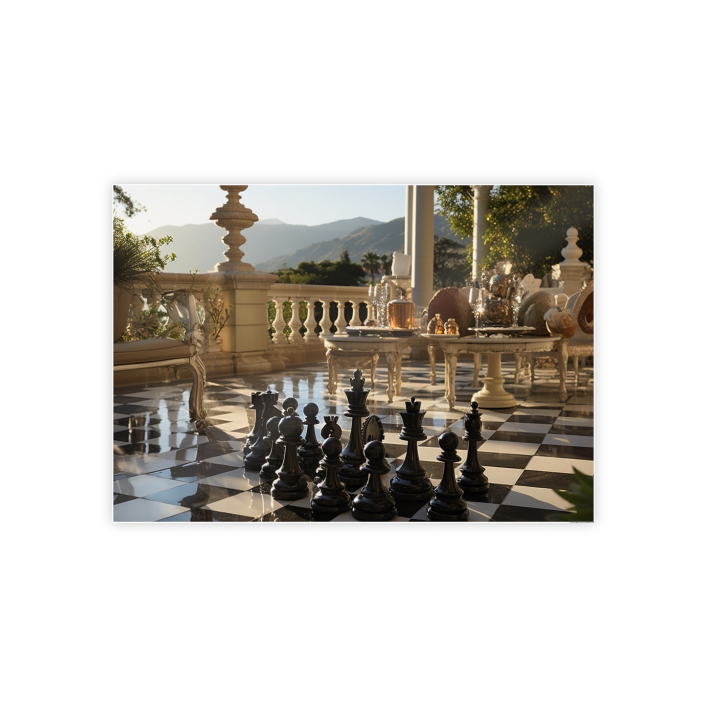 Grandmaster Majesty- Chess Set Poster Print Series