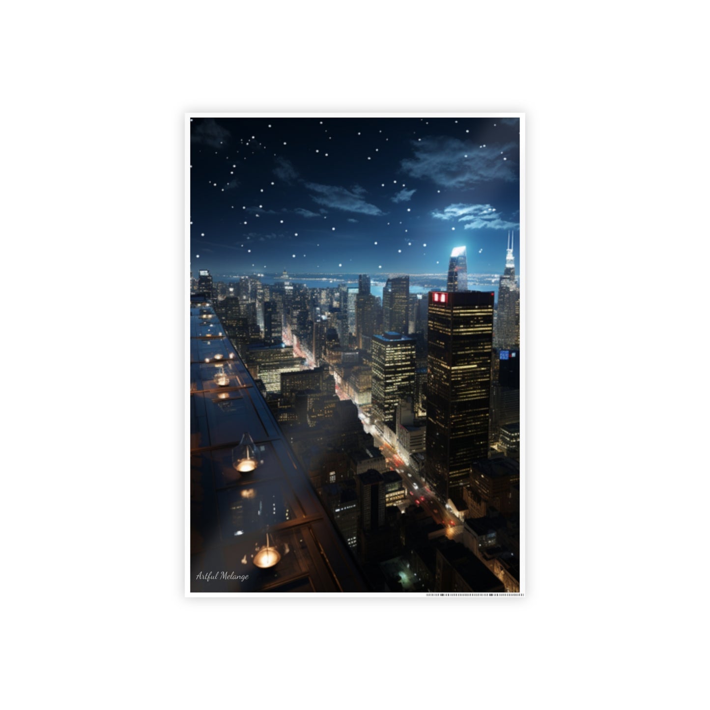 Skyline Vista: Hyper-Realistic 3D Cityscape Posters