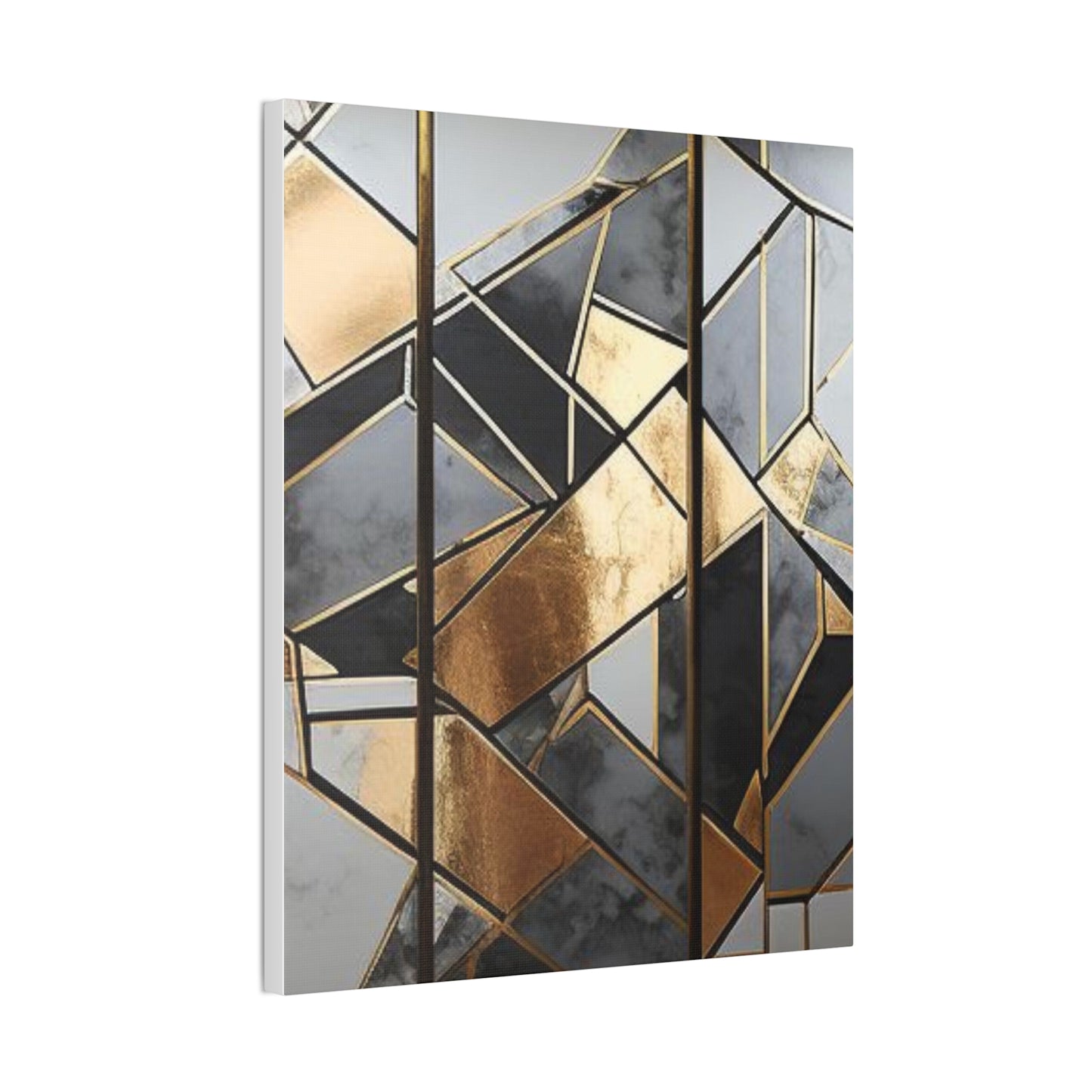 Gold and Black Elegance: A Symphony of Sophistication Canvas Print