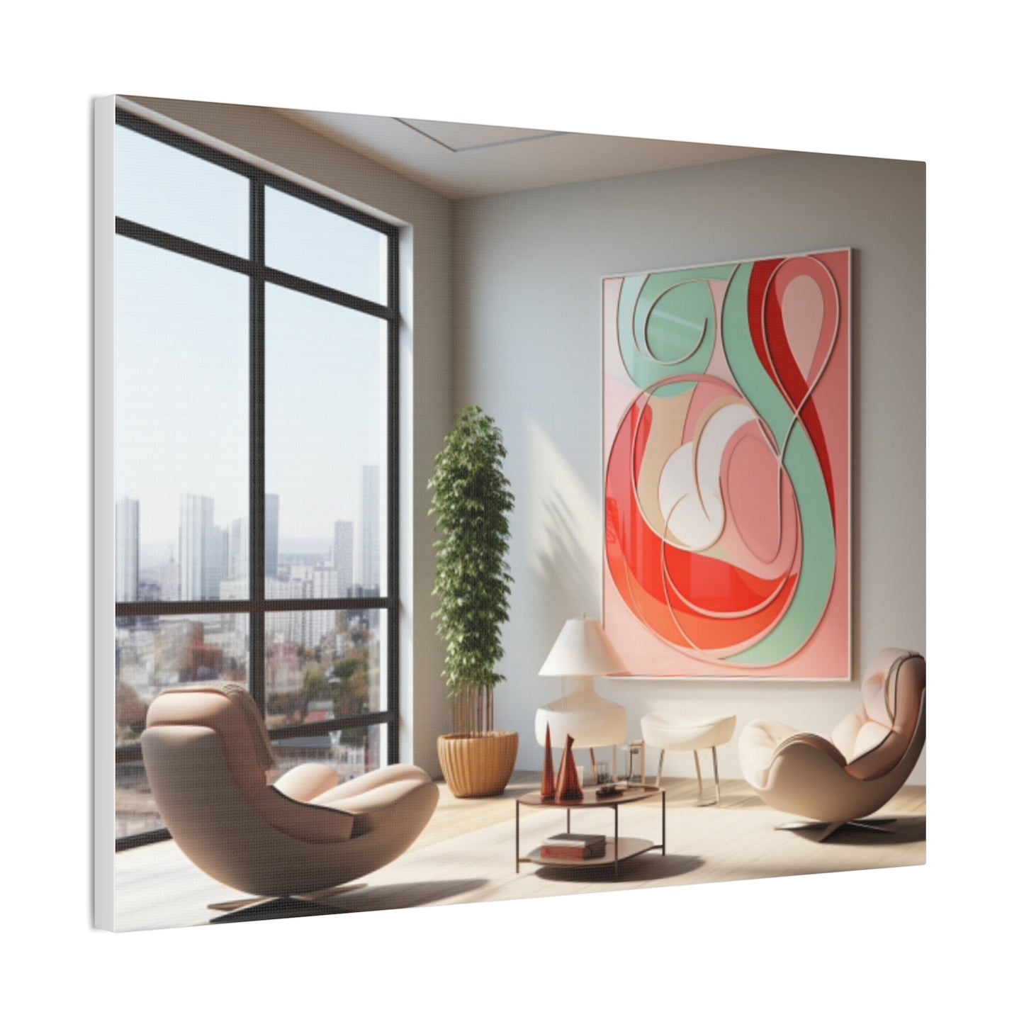 Timeless Elegance: Refined Pink Hues Canvas Print for Sophisticated Living Spaces