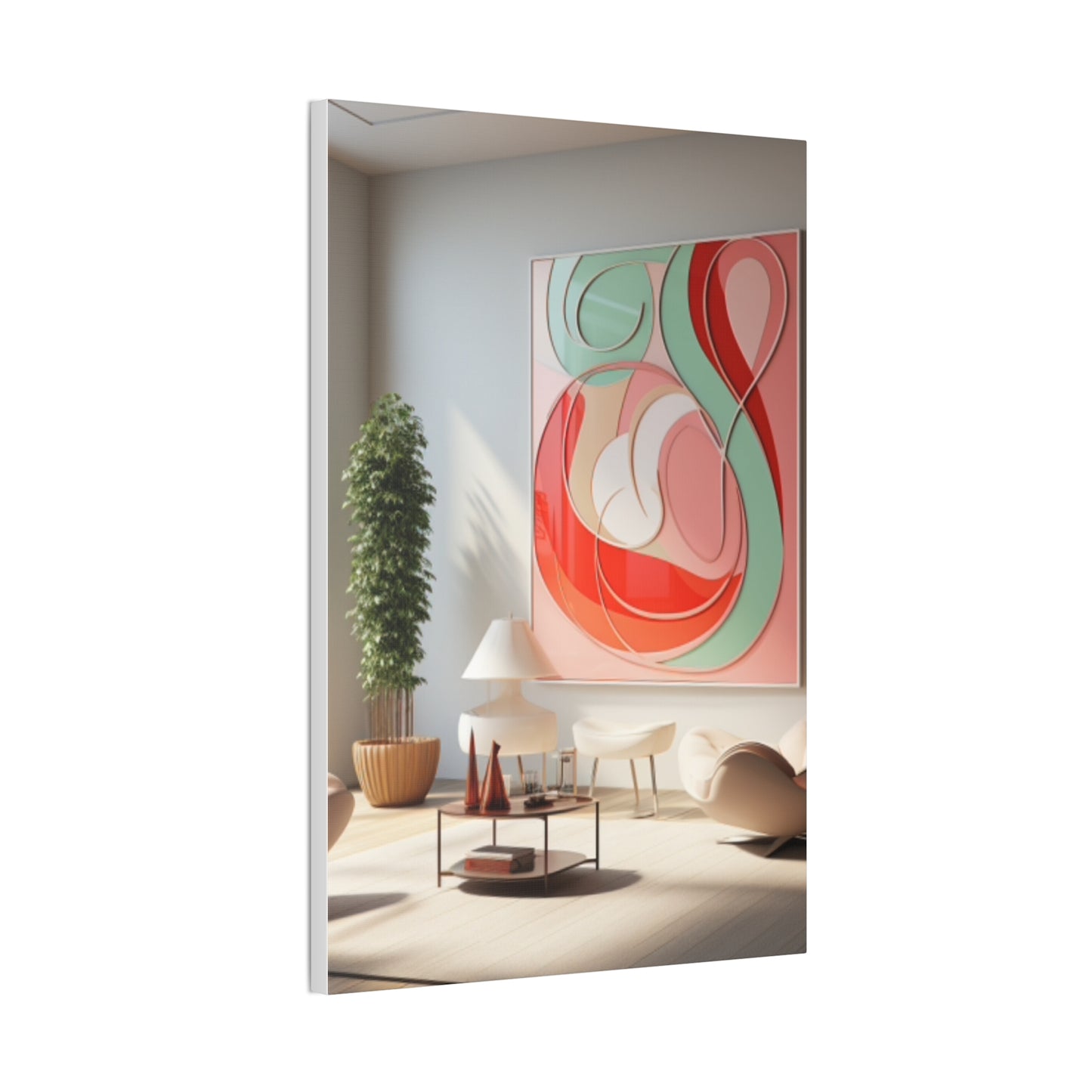 Timeless Elegance: Refined Pink Hues Canvas Print for Sophisticated Living Spaces