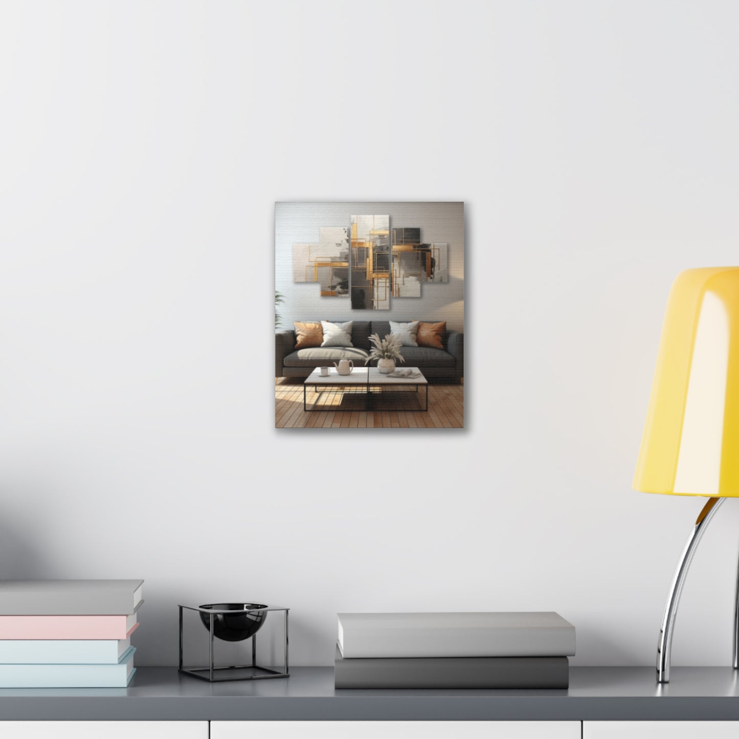 Gold and Black  Elegance: A Symphony of Sophistication Canvas Print