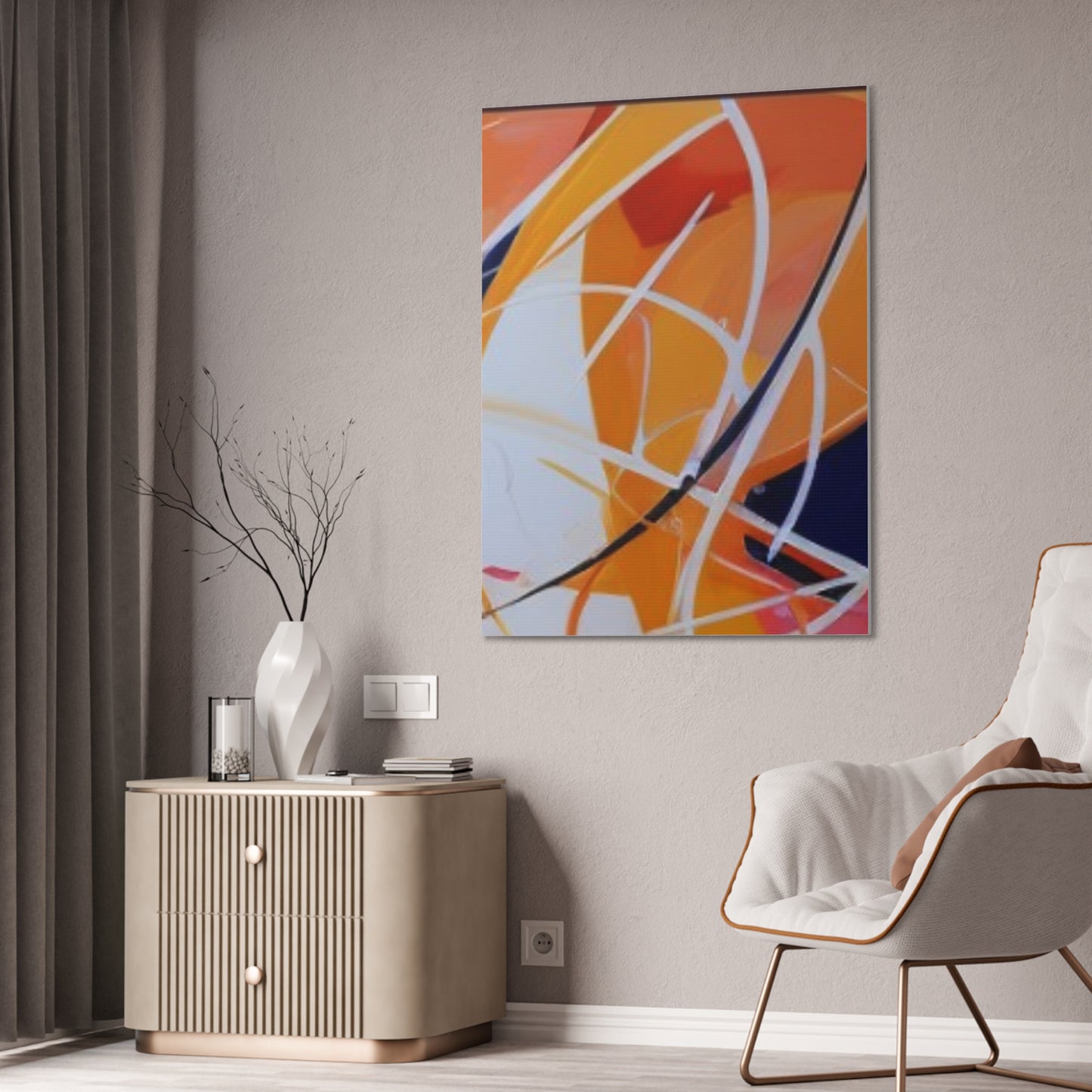 Primary Elegance: A Symphony of Sophistication Canvas Print