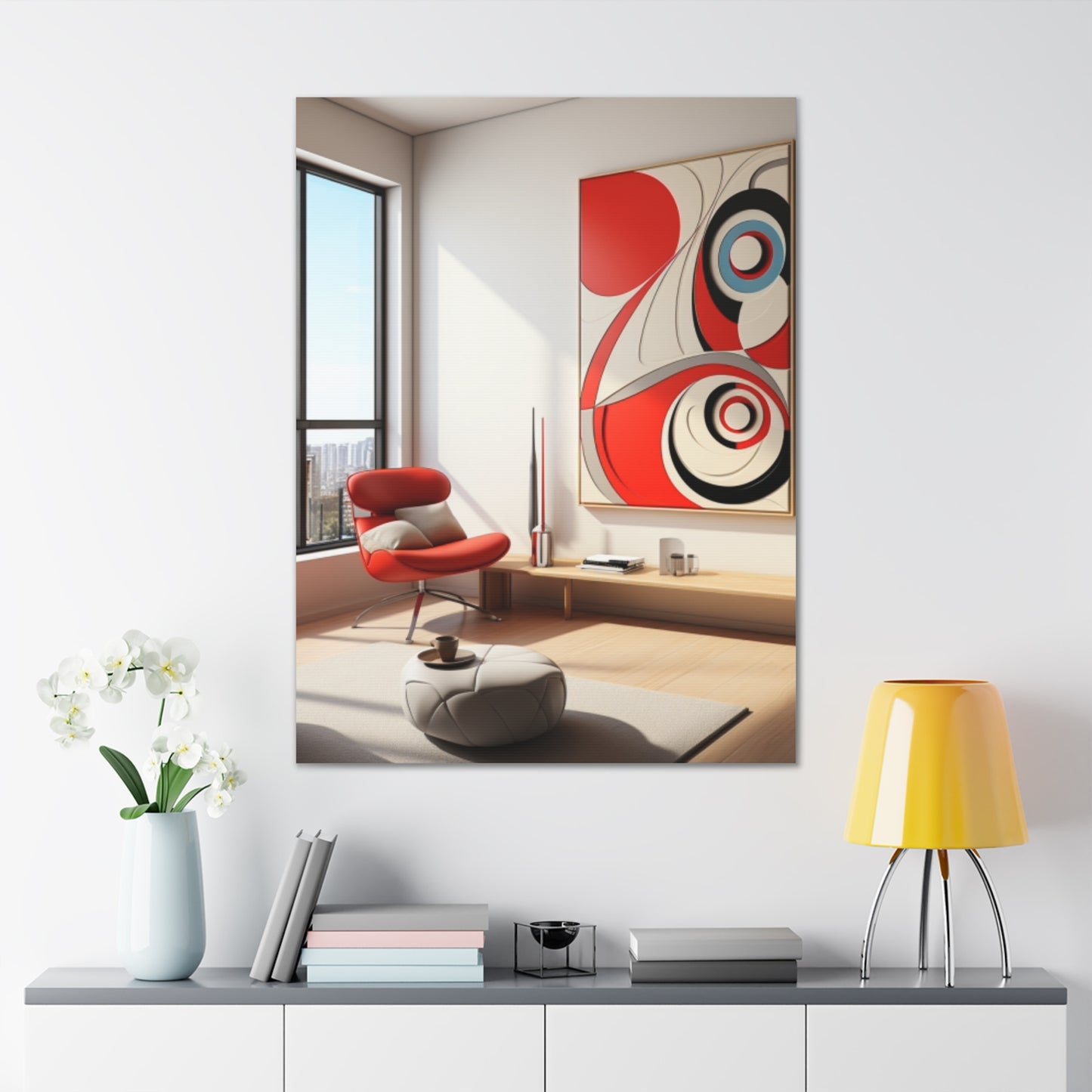 Crimson Elegance: A Symphony of Sophistication Canvas Print