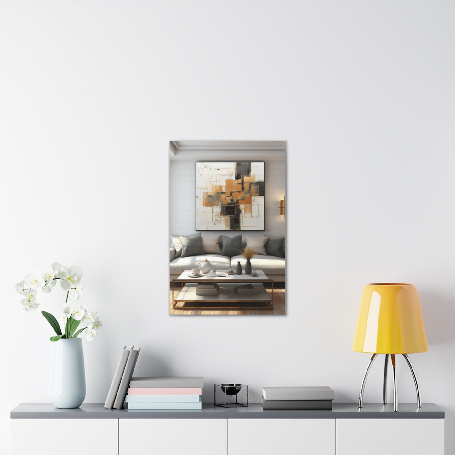 Gold and Black Elegance: A Symphony of Sophistication Canvas Print