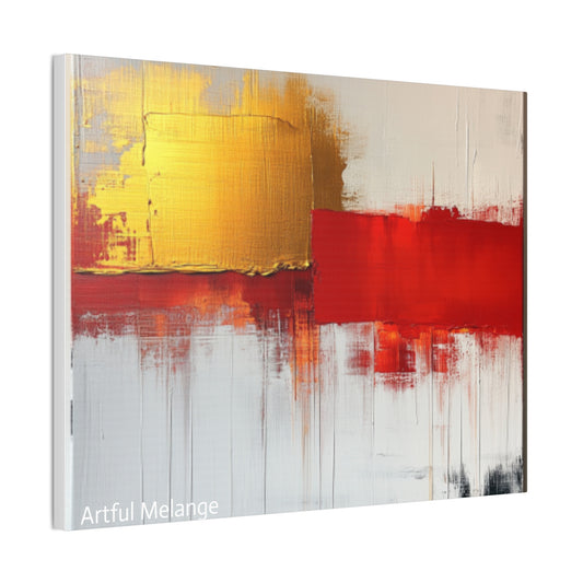 Acrylic Abstract Canvas Print - Homage to the Divine Nine/Red White and Gold 9