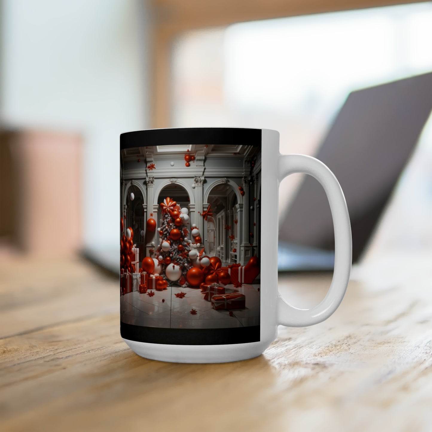 Cozy Holiday Mugs: Embrace the Season with Our Festive Living Scenes 15oz