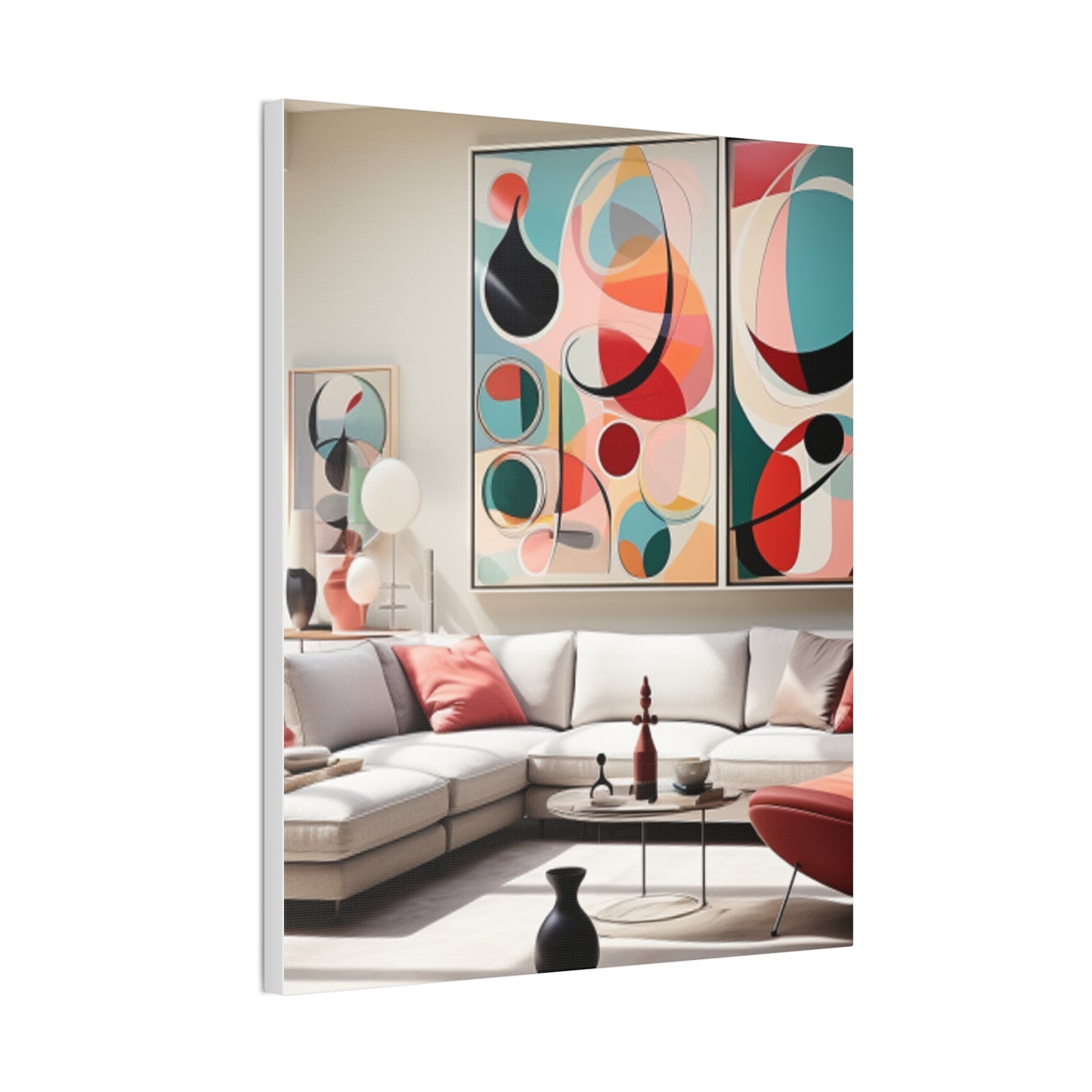 Timeless Elegance: Refined Pink Hues Canvas Print for Sophisticated Living Spaces