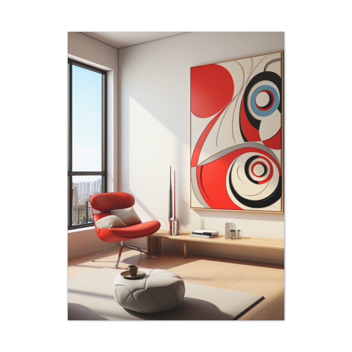 Crimson Elegance: A Symphony of Sophistication Canvas Print