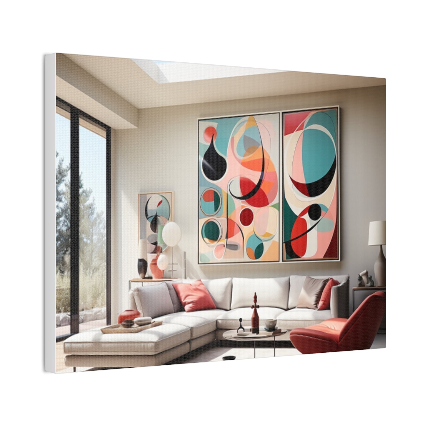 Timeless Elegance: Refined Pink Hues Canvas Print for Sophisticated Living Spaces