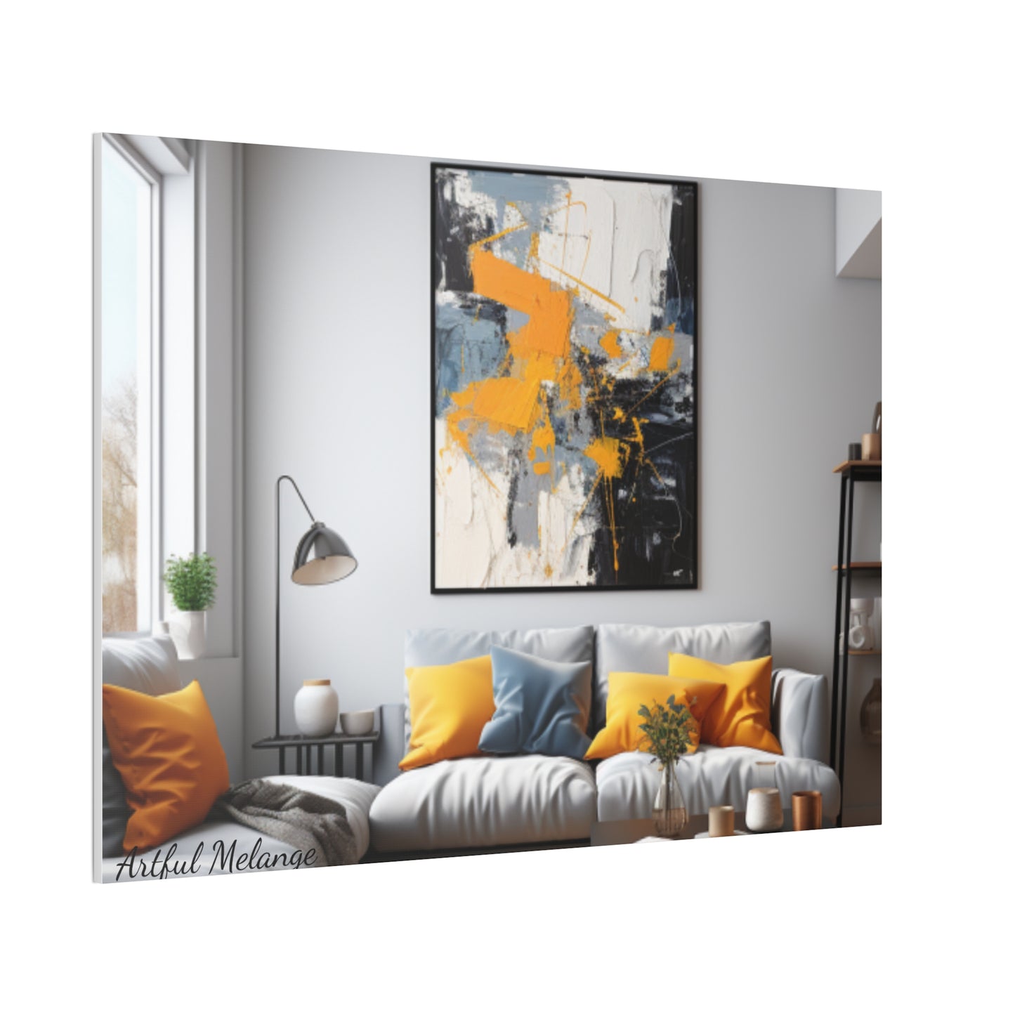 Timeless Elegance: Refined Yellow Hues Canvas Print for Sophisticated Living Spaces