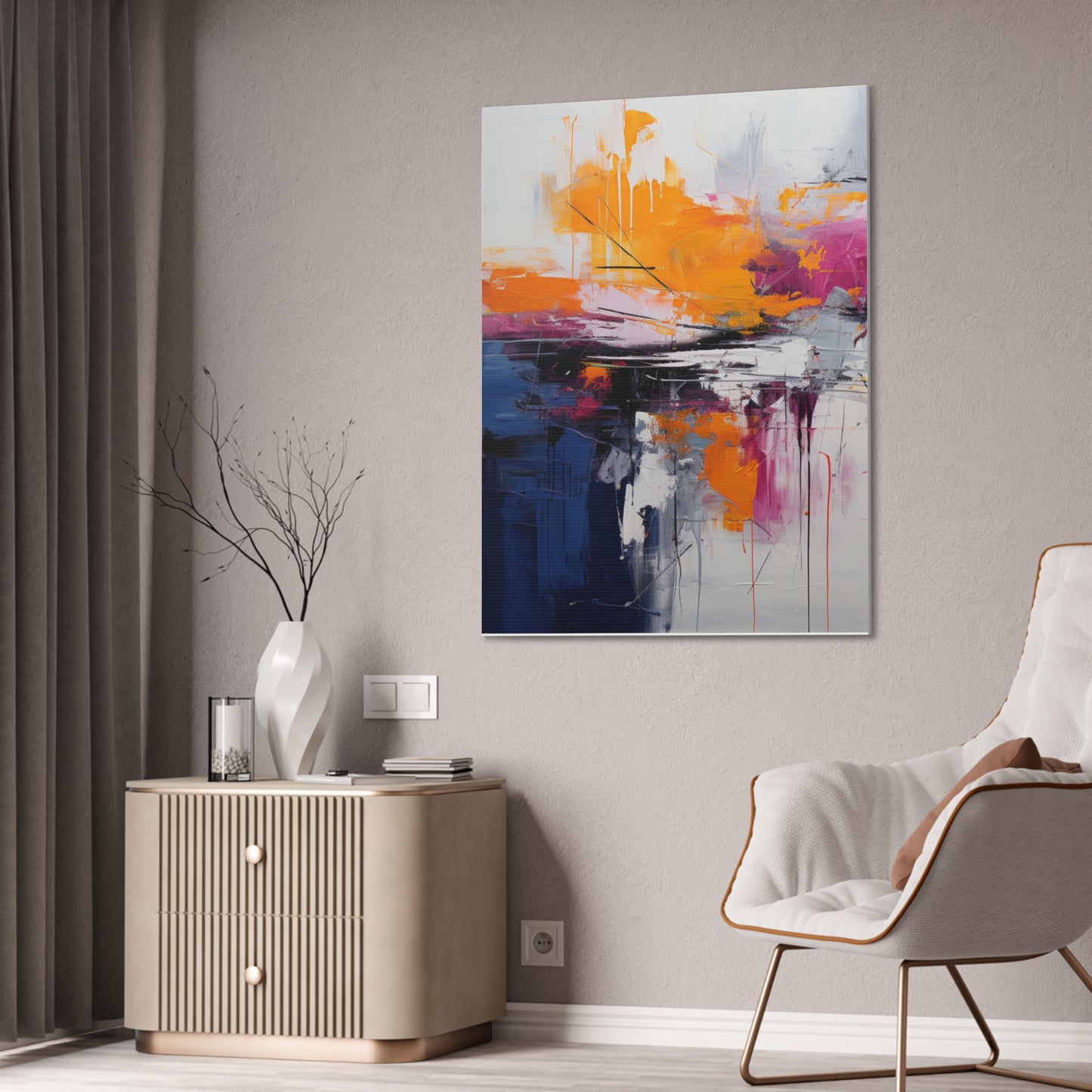 Primary Elegance: A Symphony of Sophistication Canvas Print