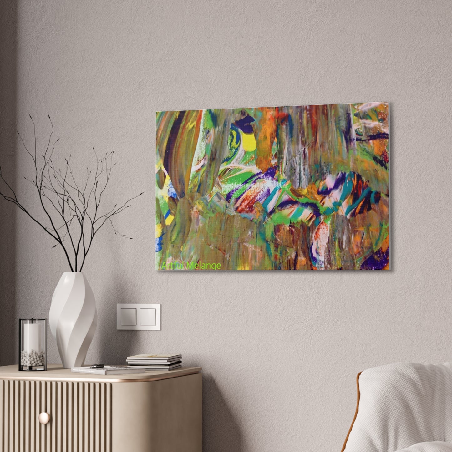 Acrylic Abstract Canvas Print - Richly Textured Artistry