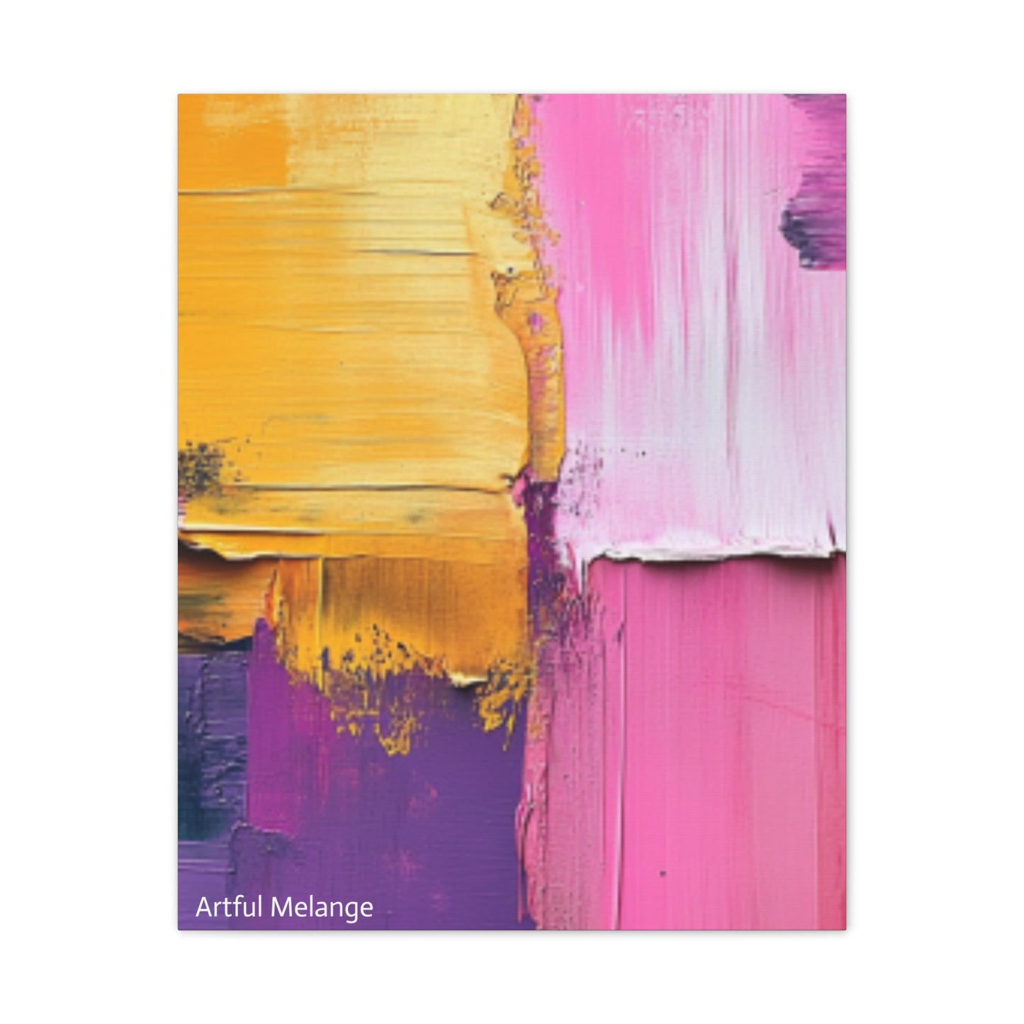 Acrylic Abstract Canvas Print - Homage to the Divine Nine/Gold Purple Pink and Green 5