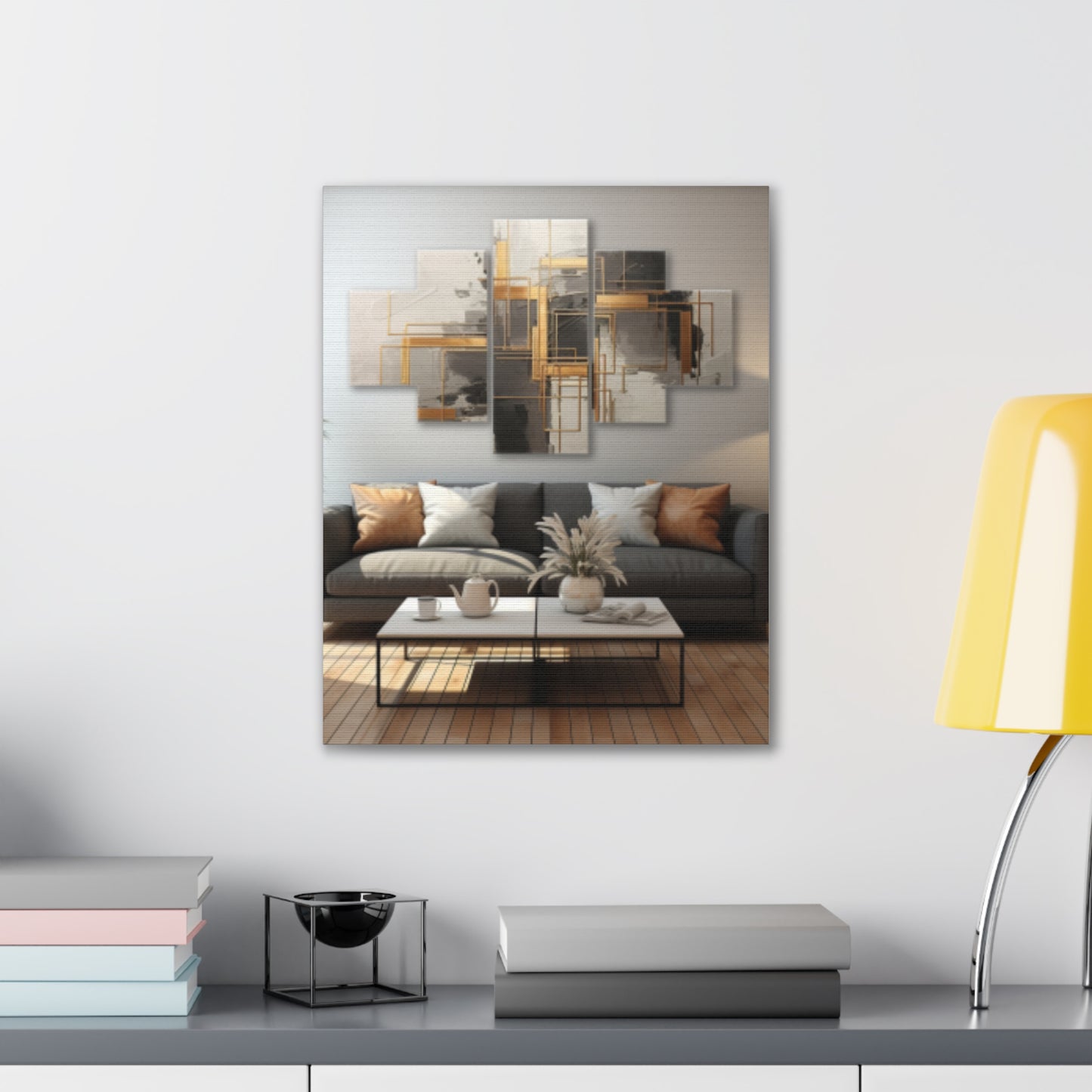 Gold and Black  Elegance: A Symphony of Sophistication Canvas Print