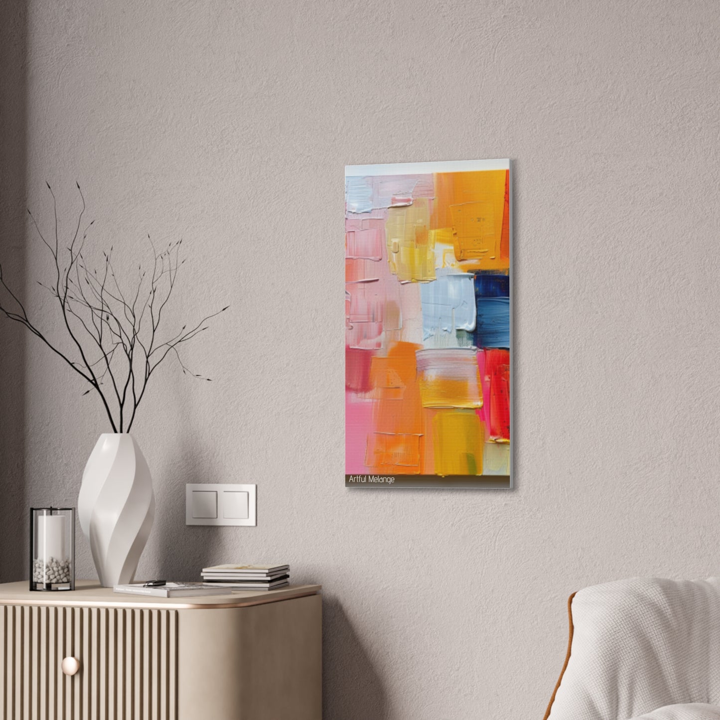 Primary Elegance: A Symphony of Sophistication Canvas Print