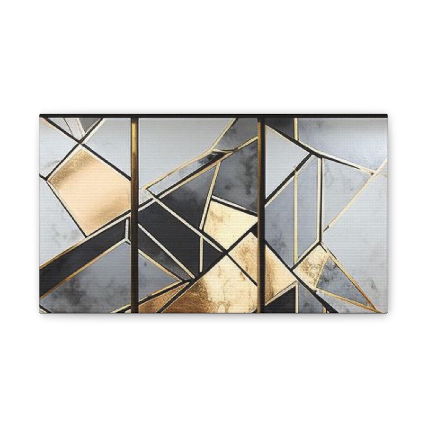 Gold and Black Elegance: A Symphony of Sophistication Canvas Print