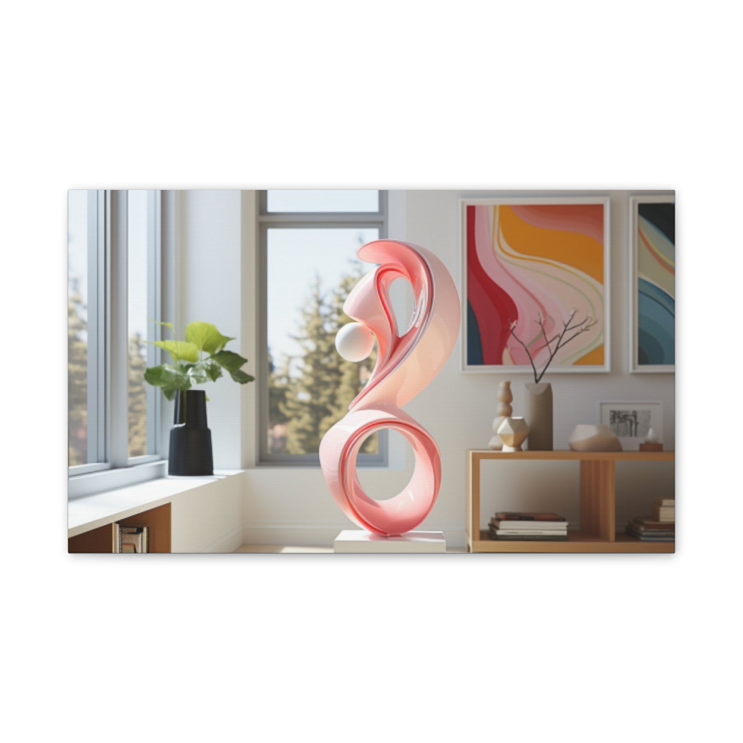 Timeless Elegance: Refined Pink Hues Canvas Print for Sophisticated Living Spaces