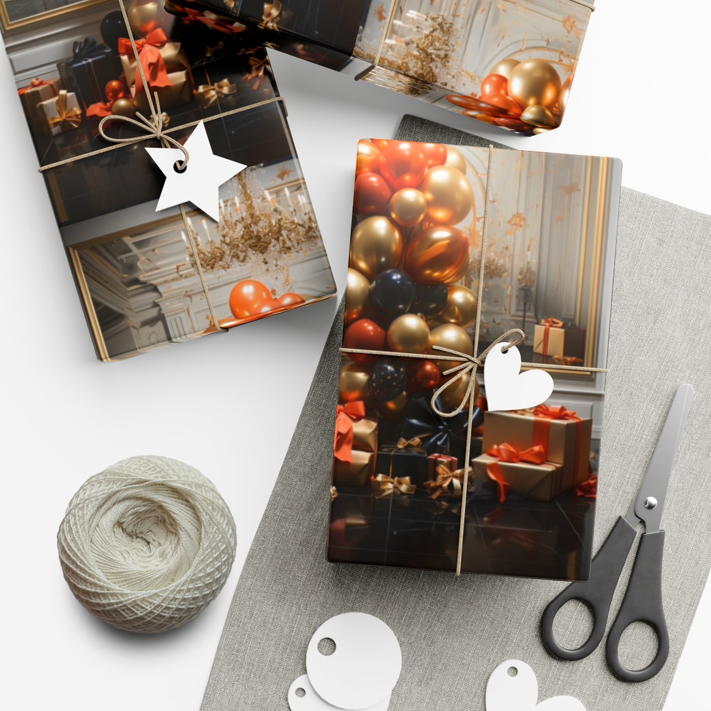 Elegant Gold Holiday Wrapping Paper Collection – Elevate Your Gifts with Sophisticated Style