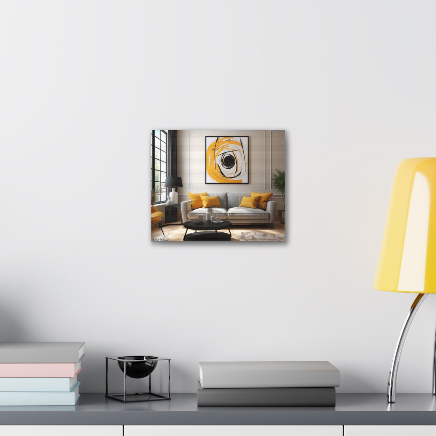 Timeless Elegance: Refined Yellow Hues Canvas Print for Sophisticated Living Spaces